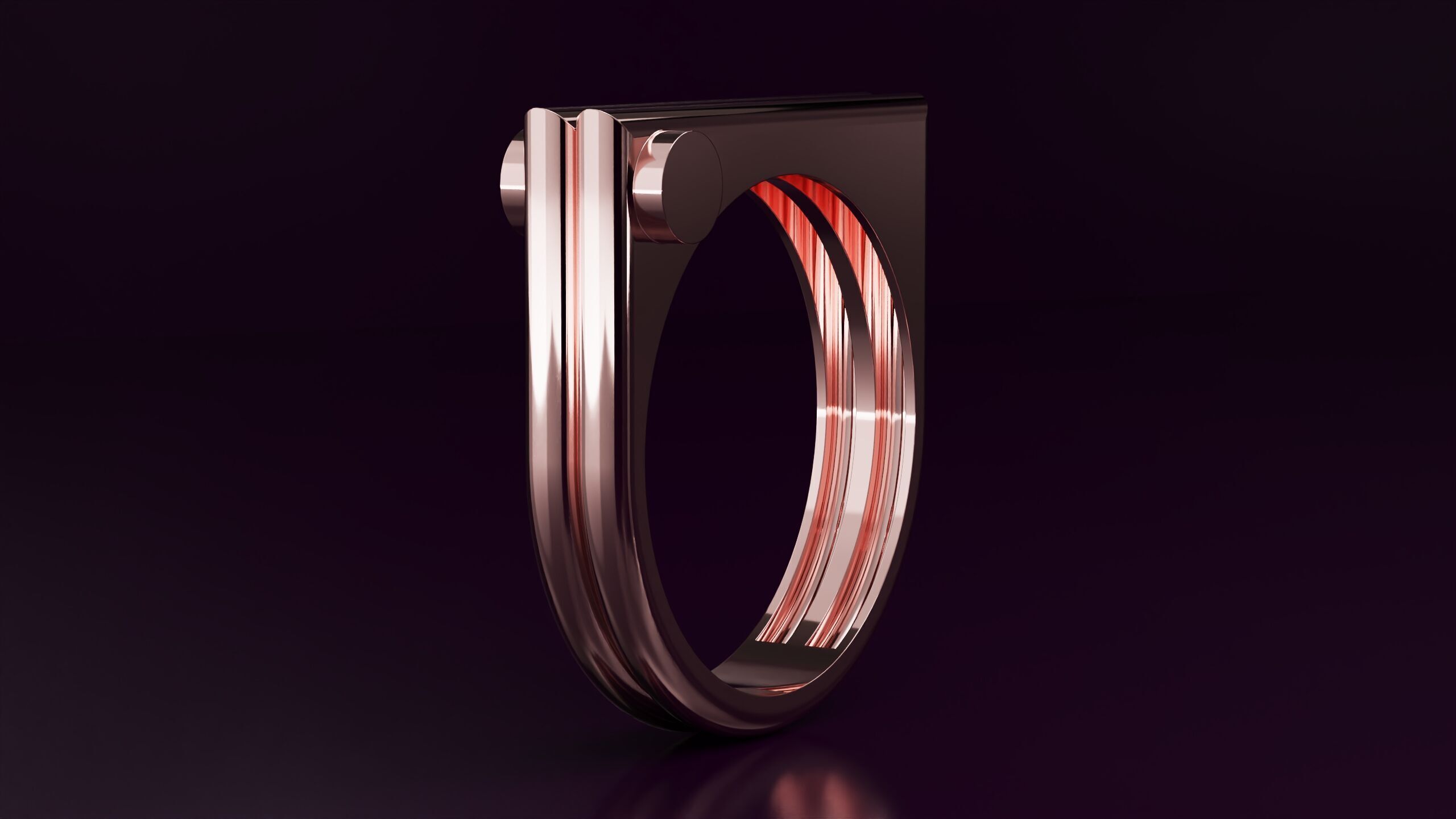 free form square ring N05 3D print model_2