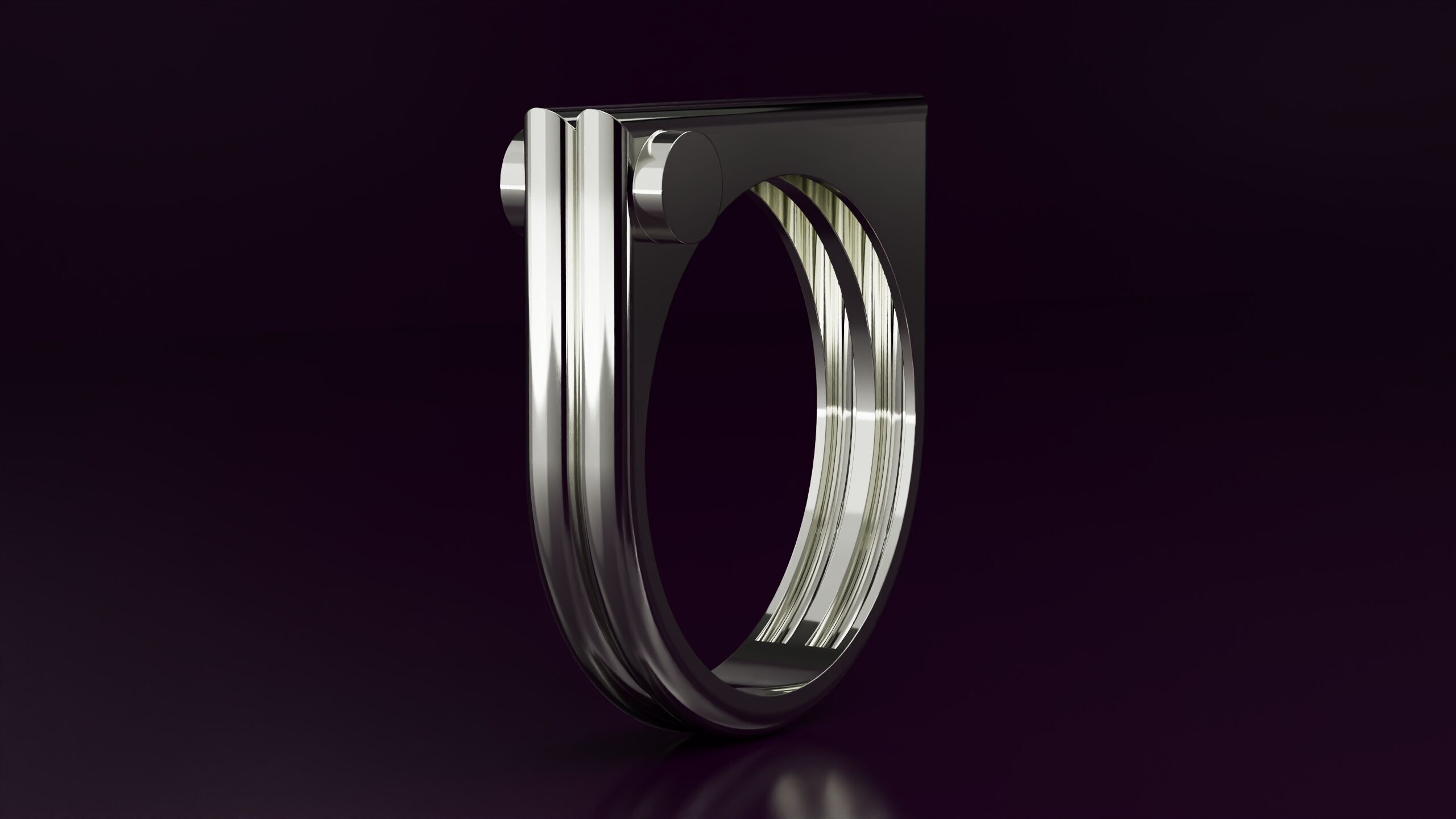 free form square ring N05 3D print model_1