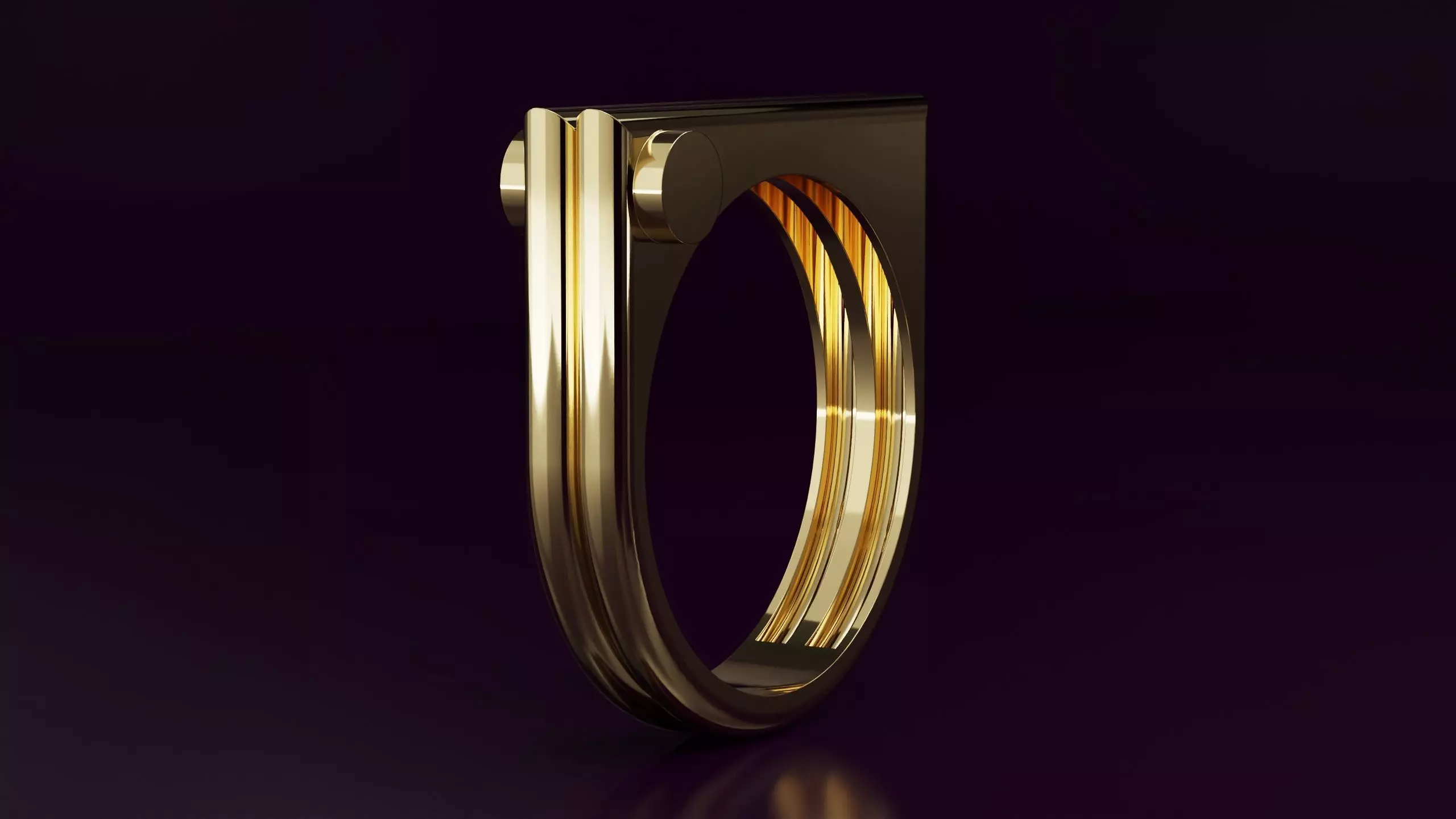 free form square ring N05 3D print model_0