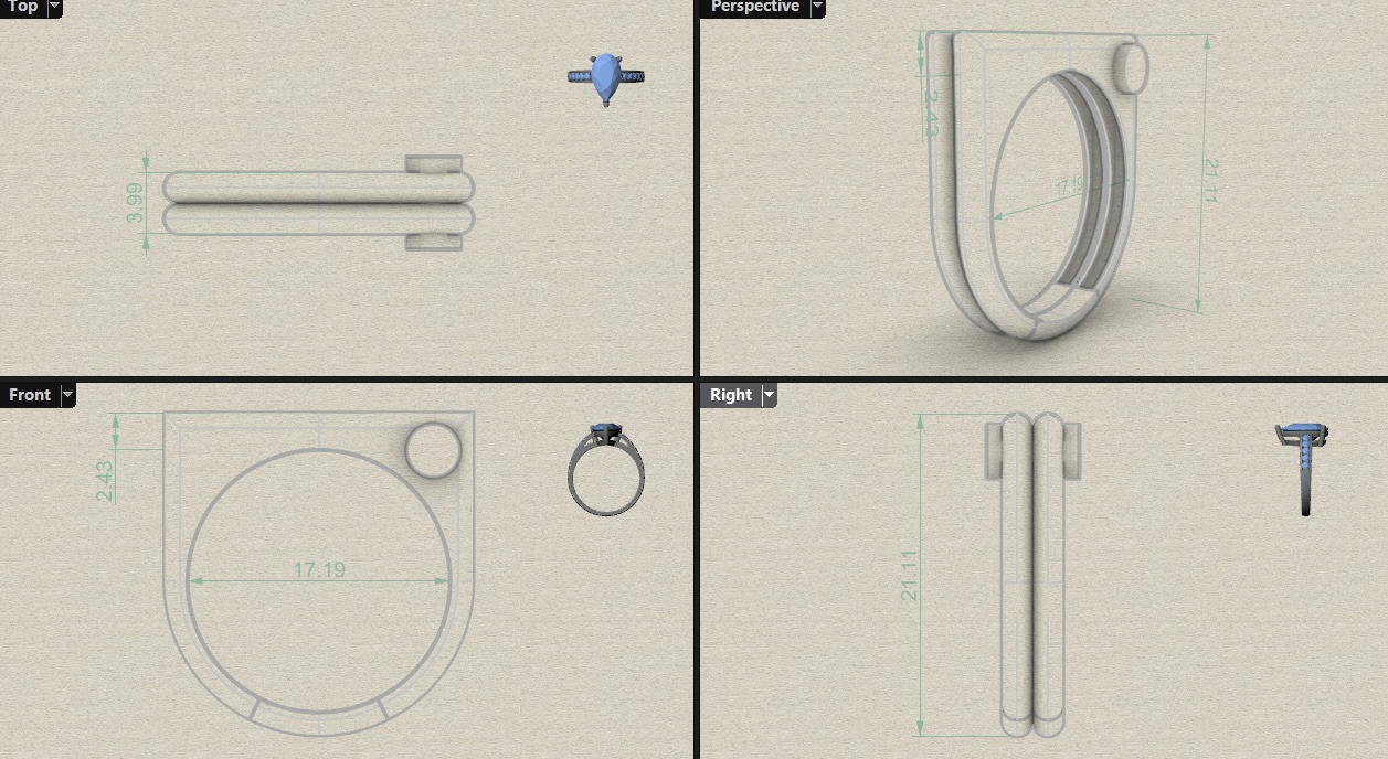 free form square ring N05 3D print model_9