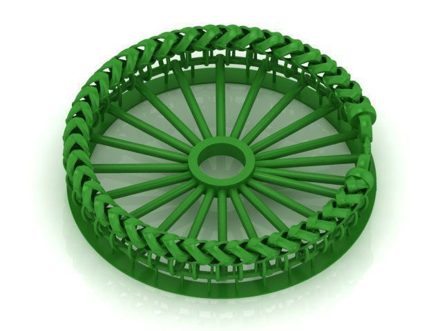 5 SIZE Spiral Franco Cuban Bracelet ready to print 3D Model Collection_6