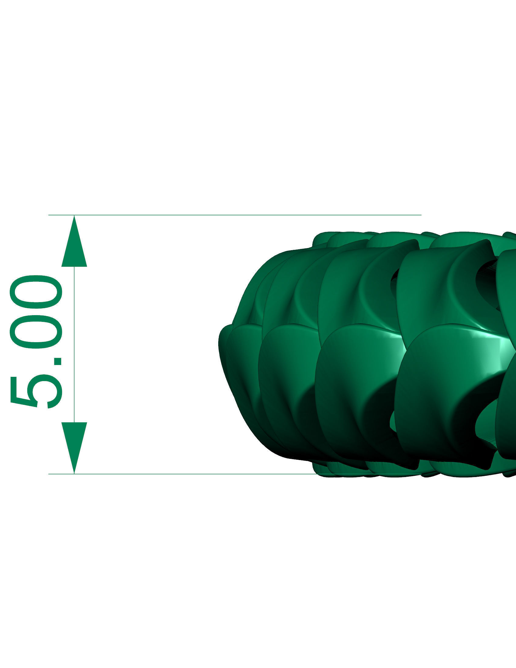 5 SIZE Spiral Franco Cuban Bracelet ready to print 3D Model Collection_5