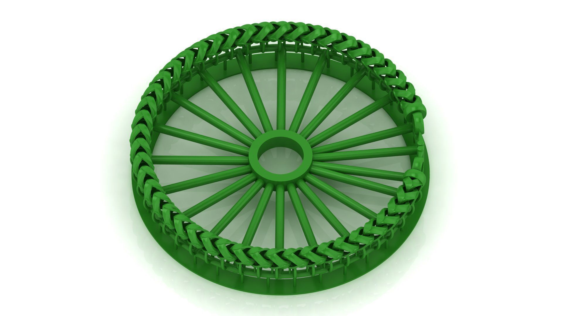 5 SIZE Spiral Franco Cuban Bracelet ready to print 3D Model Collection_4