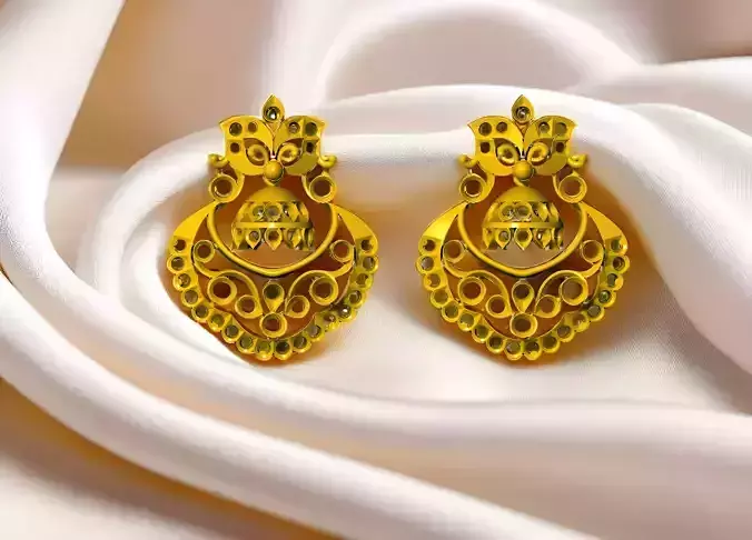 Traditional Earrings for Women 3D print model