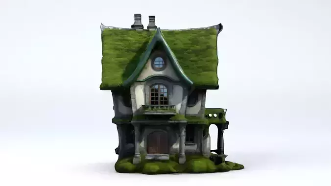 Fantasy Forest House 6 Low-poly 3D model