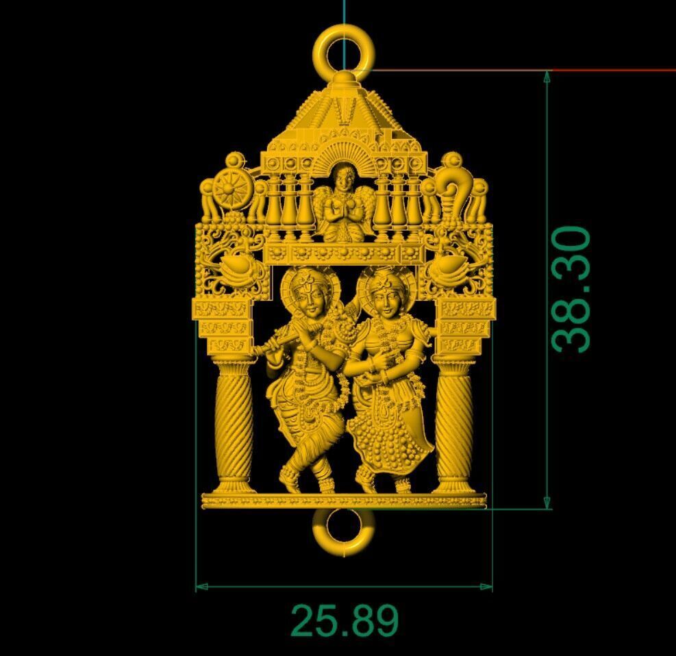  krishna radha Mogappu 3D print model_1