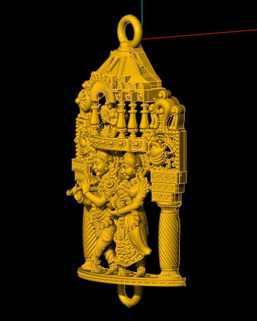  krishna radha Mogappu 3D print model_2