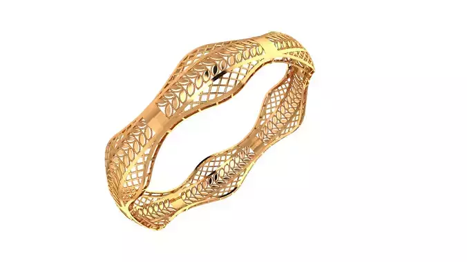 1241 Serpentine Lattice Bangle 11gm 