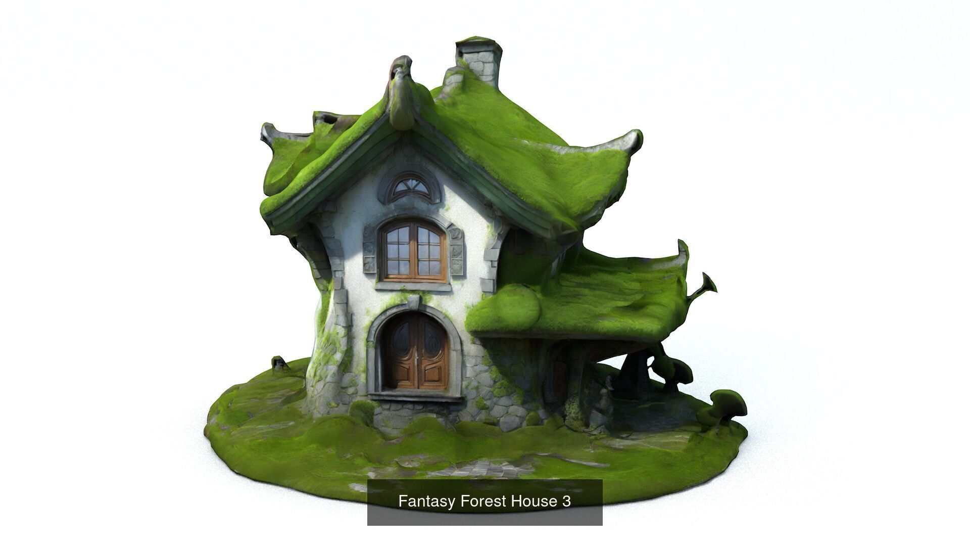 Fantasy Forest Houses 3D Model Collection_3