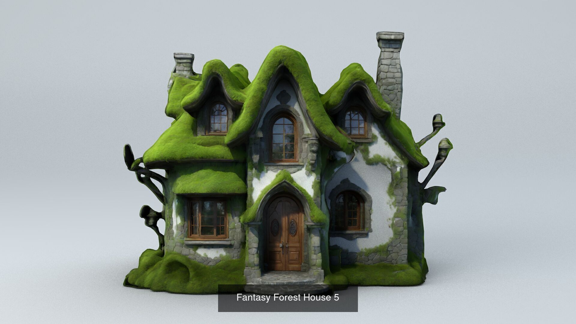 Fantasy Forest Houses 3D Model Collection_5