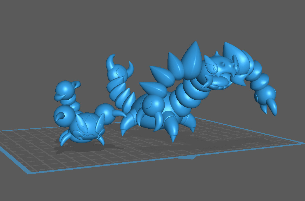 451 SKORUPI 452 DRAPION HIGH-RES POKEMON 3D print model_3