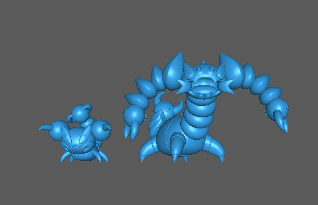 451 SKORUPI 452 DRAPION HIGH-RES POKEMON 3D print model_1