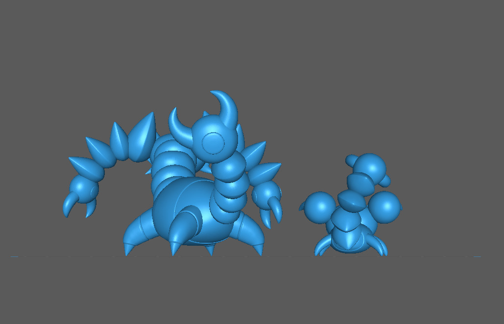 451 SKORUPI 452 DRAPION HIGH-RES POKEMON 3D print model_2