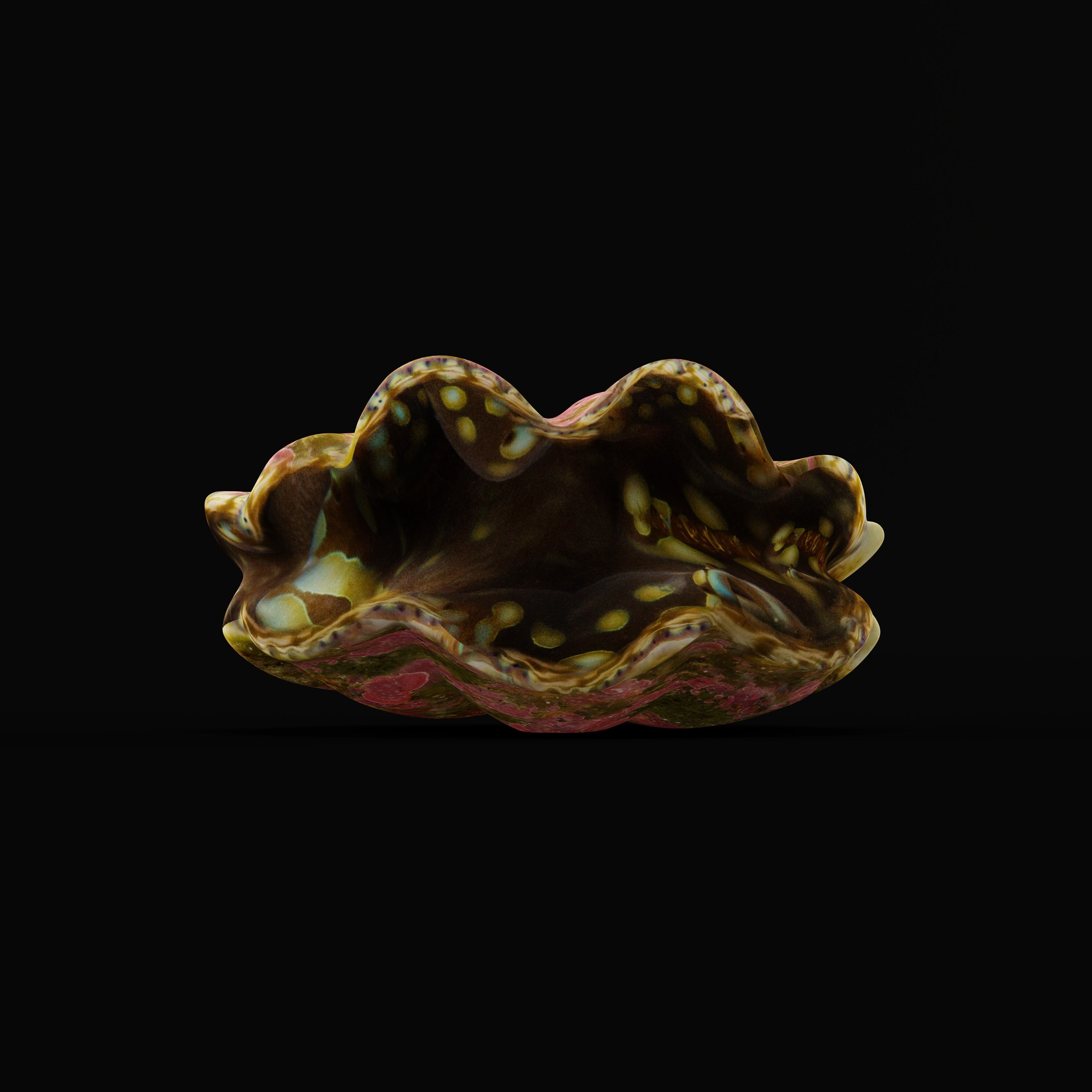 Giant Clam Mollusk Low-poly 3D model_37