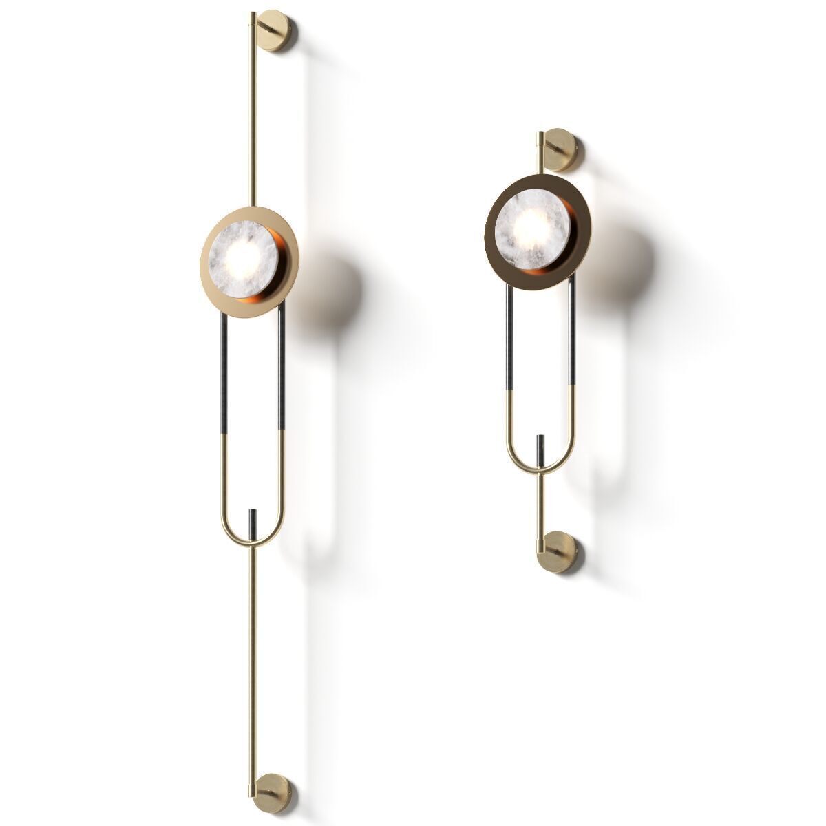 Golden Hardware wall lamp - Original tree lights 3D model_1