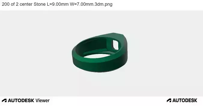 Modern Signet Gem Ring 3D print model