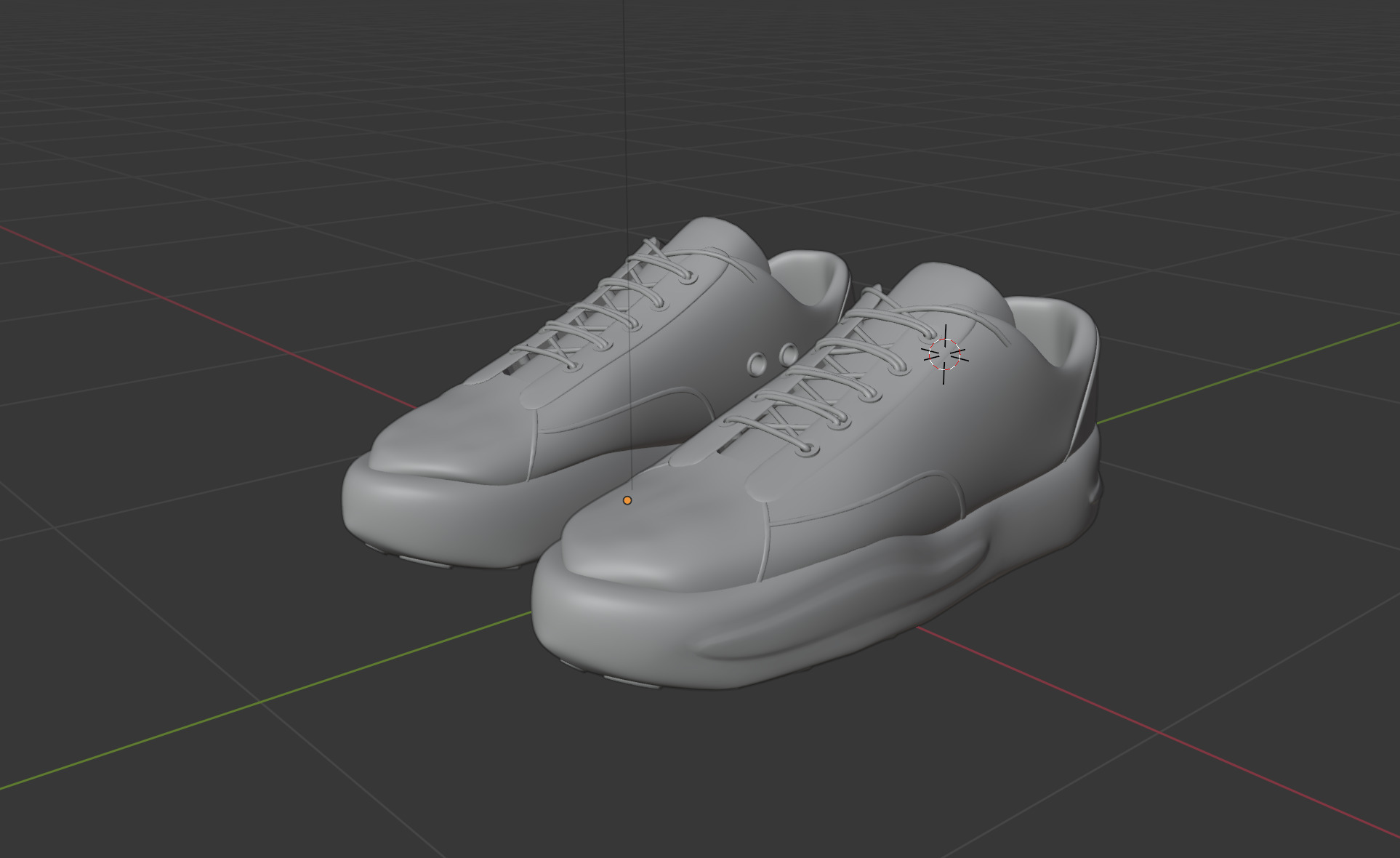 Converse style custom shoes 3D model_5