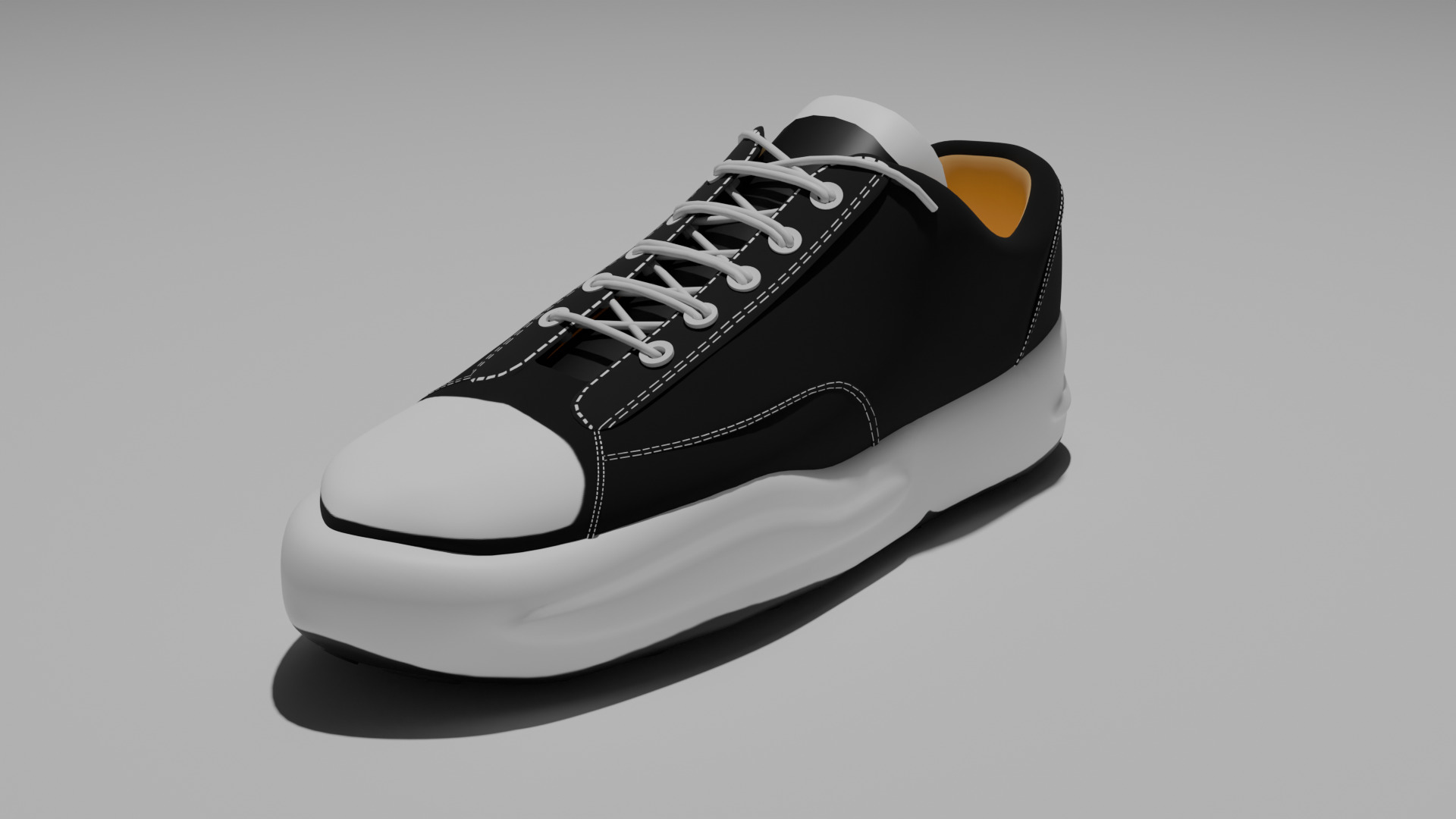 Converse style custom shoes 3D model_3