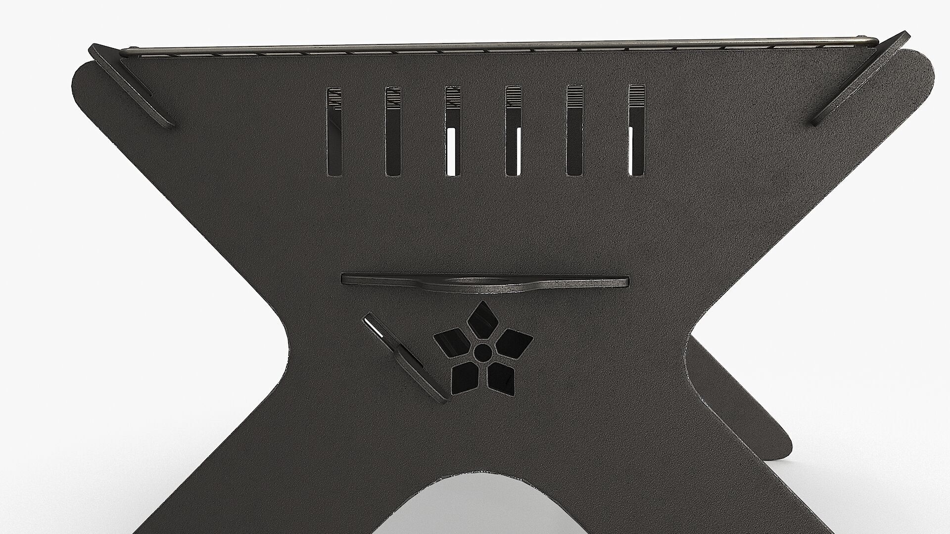 Camping Campfire Grill Low-poly 3D model_5