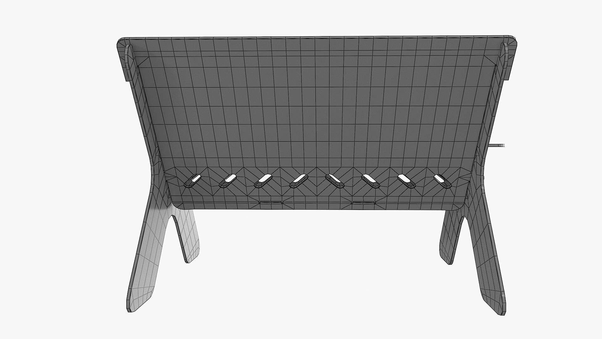 Camping Campfire Grill Low-poly 3D model_16