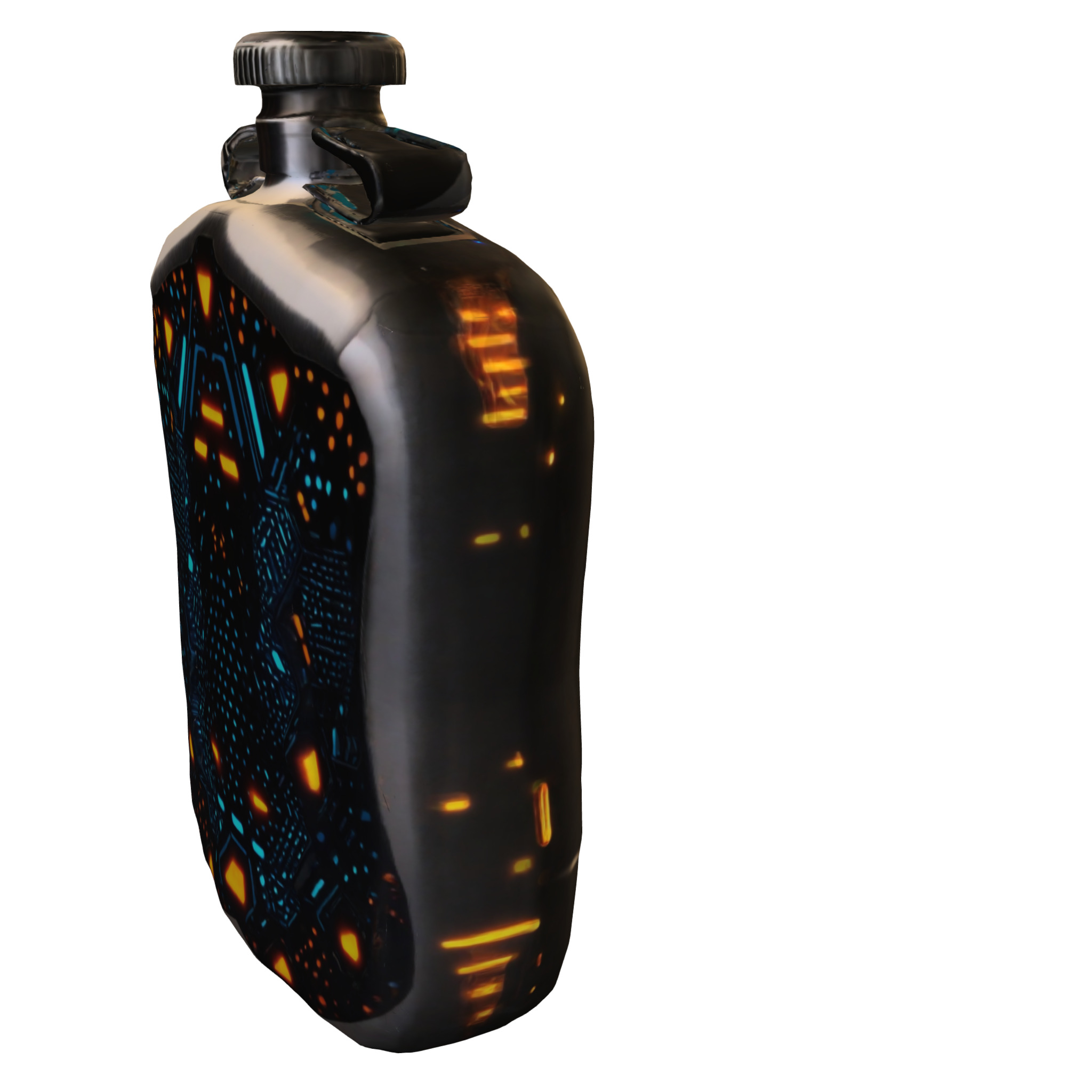 Cyber Flask 3D model_2