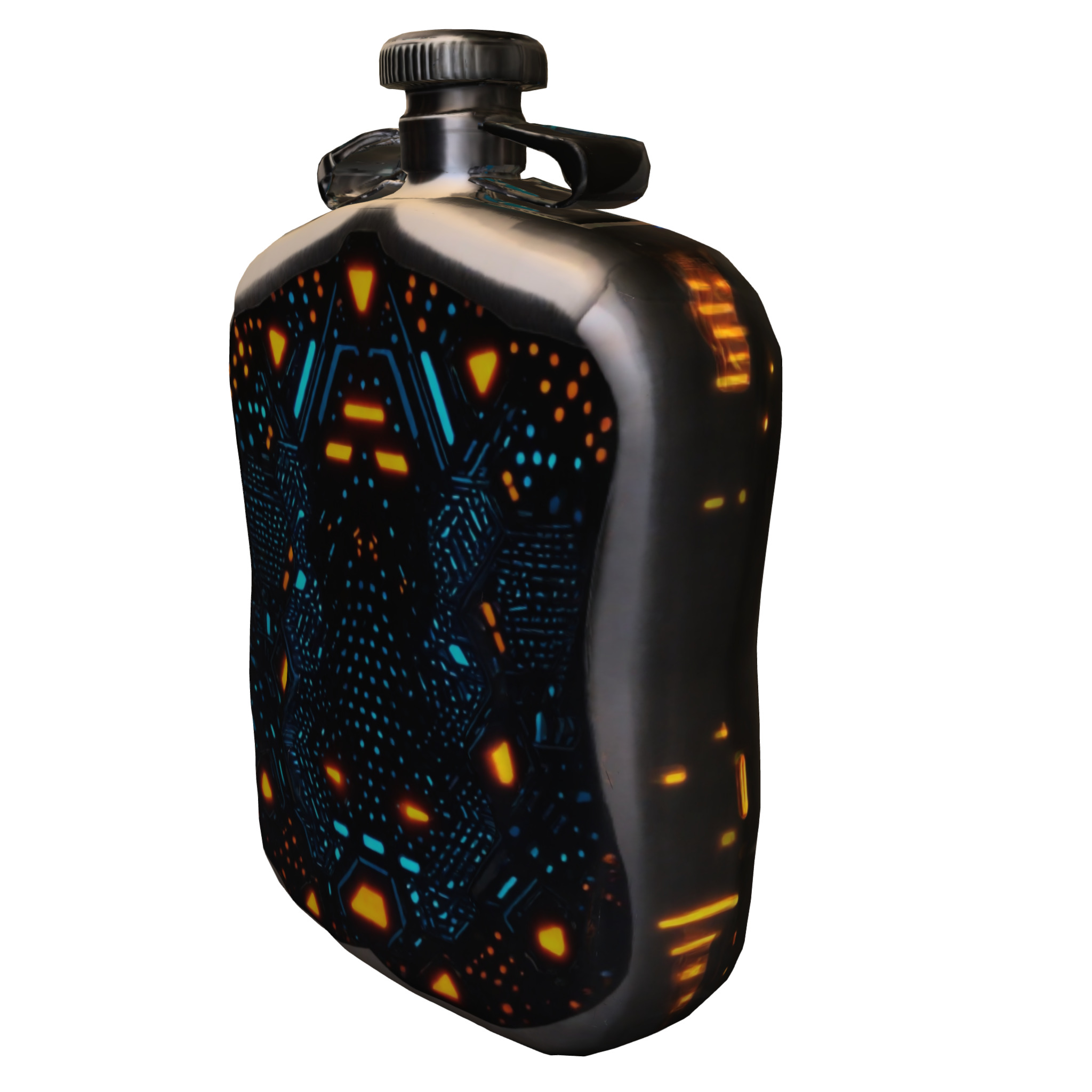 Cyber Flask 3D model_1