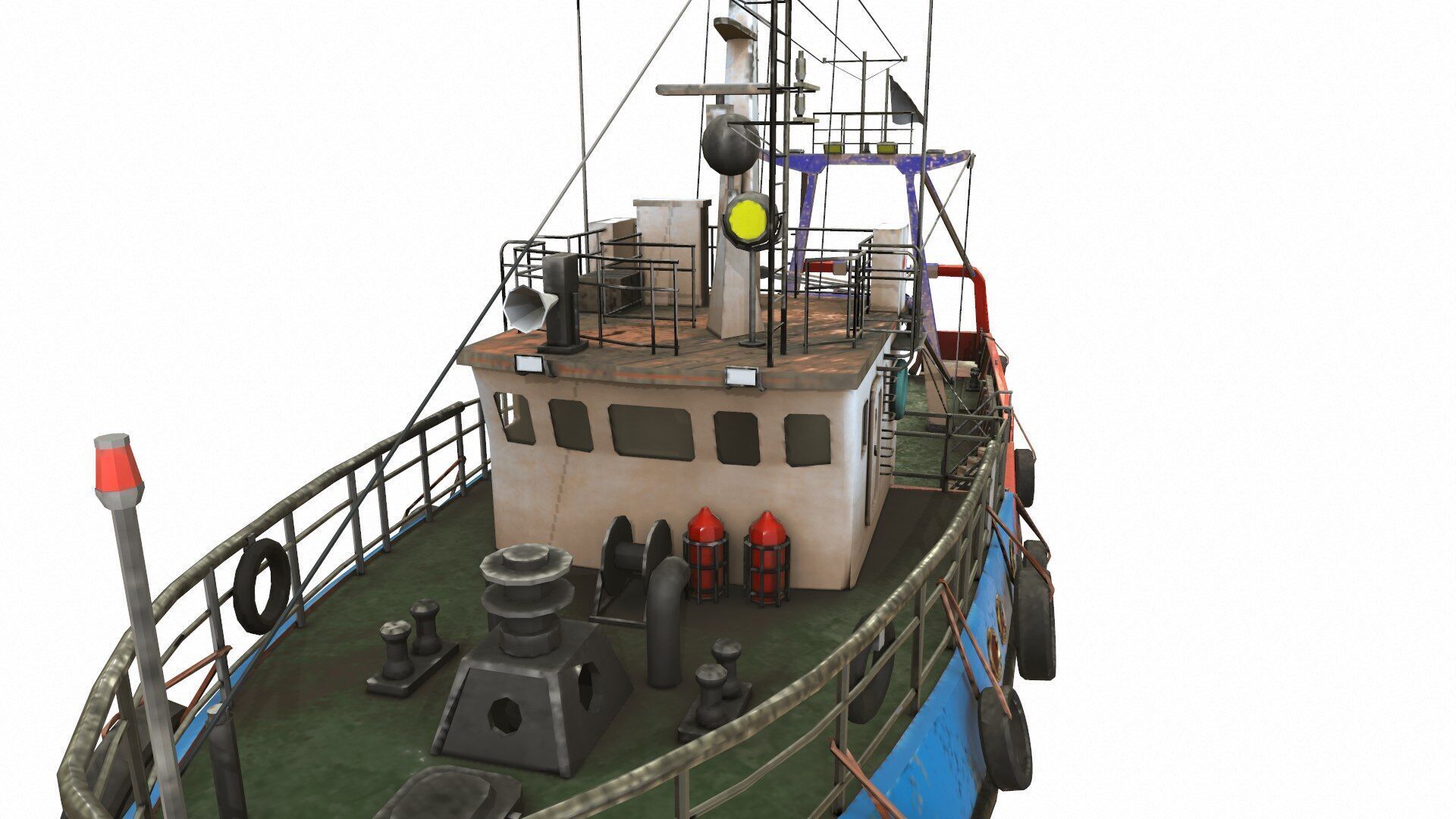 Fishing Trawler Low-poly PBR Low-poly 3D model_8