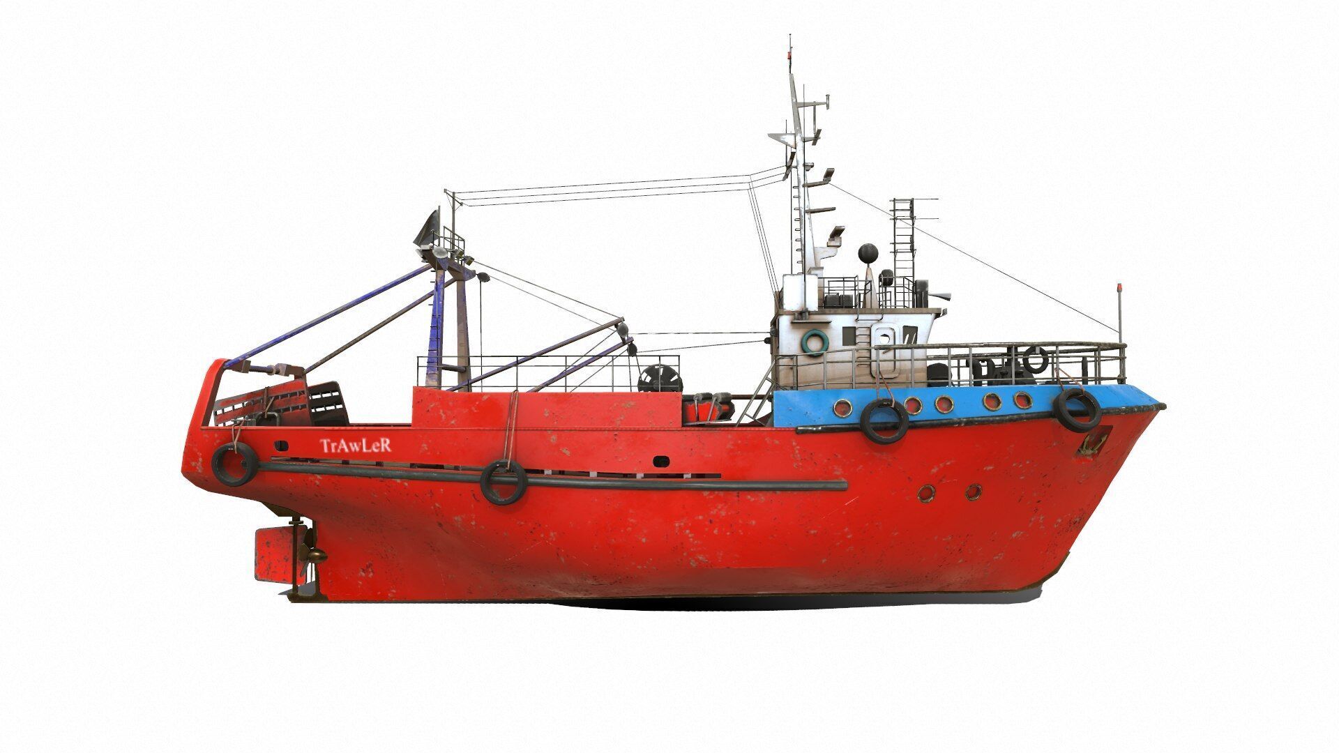 Fishing Trawler Low-poly PBR Low-poly 3D model_6