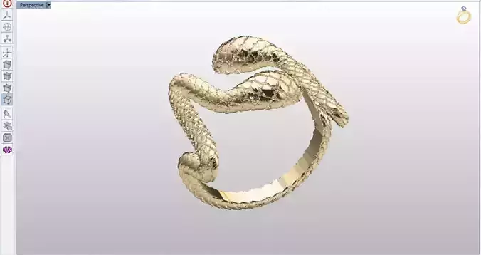 Golden Viper Ring