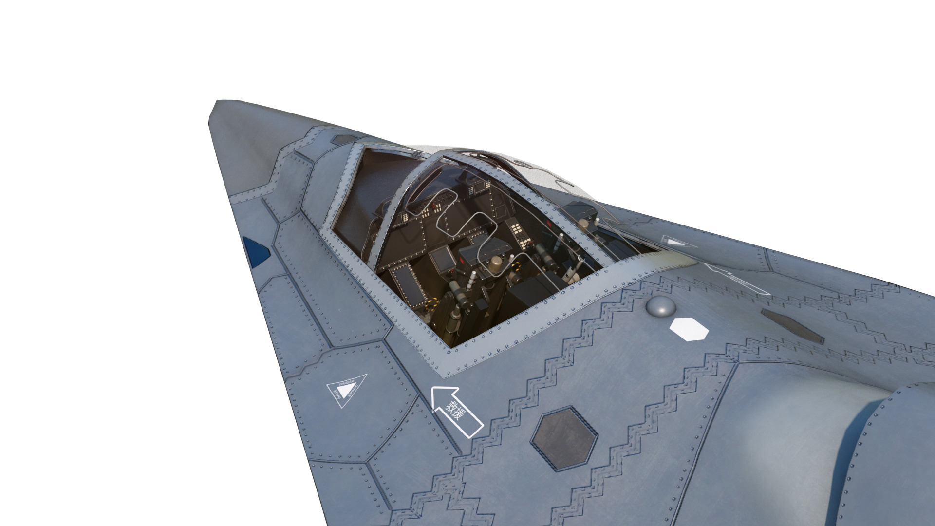 Chengdu J-36 J36 Sixth-Generation Stealth Fighter Jet 3D Model Low-poly 3D model_22