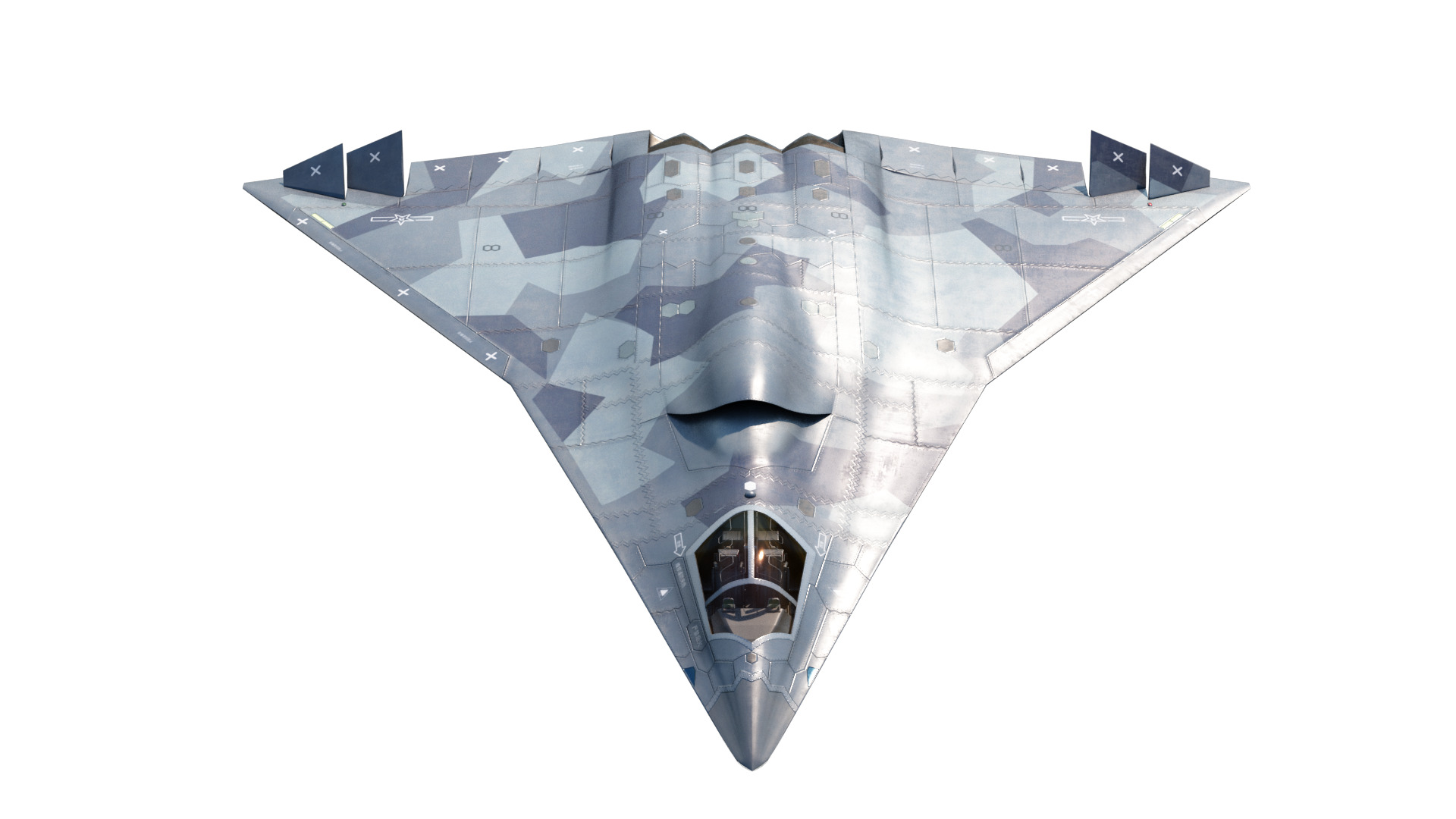 Chengdu J-36 J36 Sixth-Generation Stealth Fighter Jet 3D Model Low-poly 3D model_18