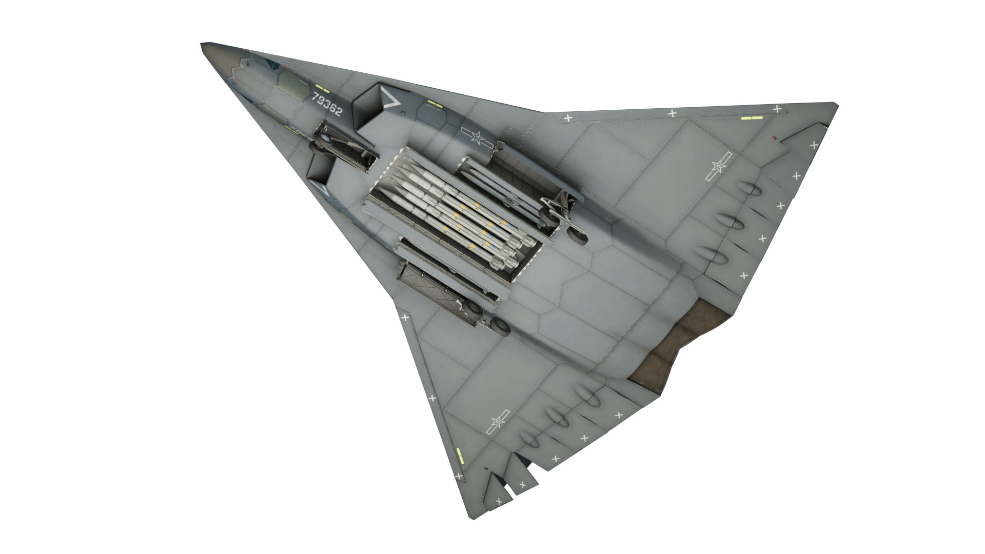 Chengdu J-36 J36 Sixth-Generation Stealth Fighter Jet 3D Model Low-poly 3D model_23