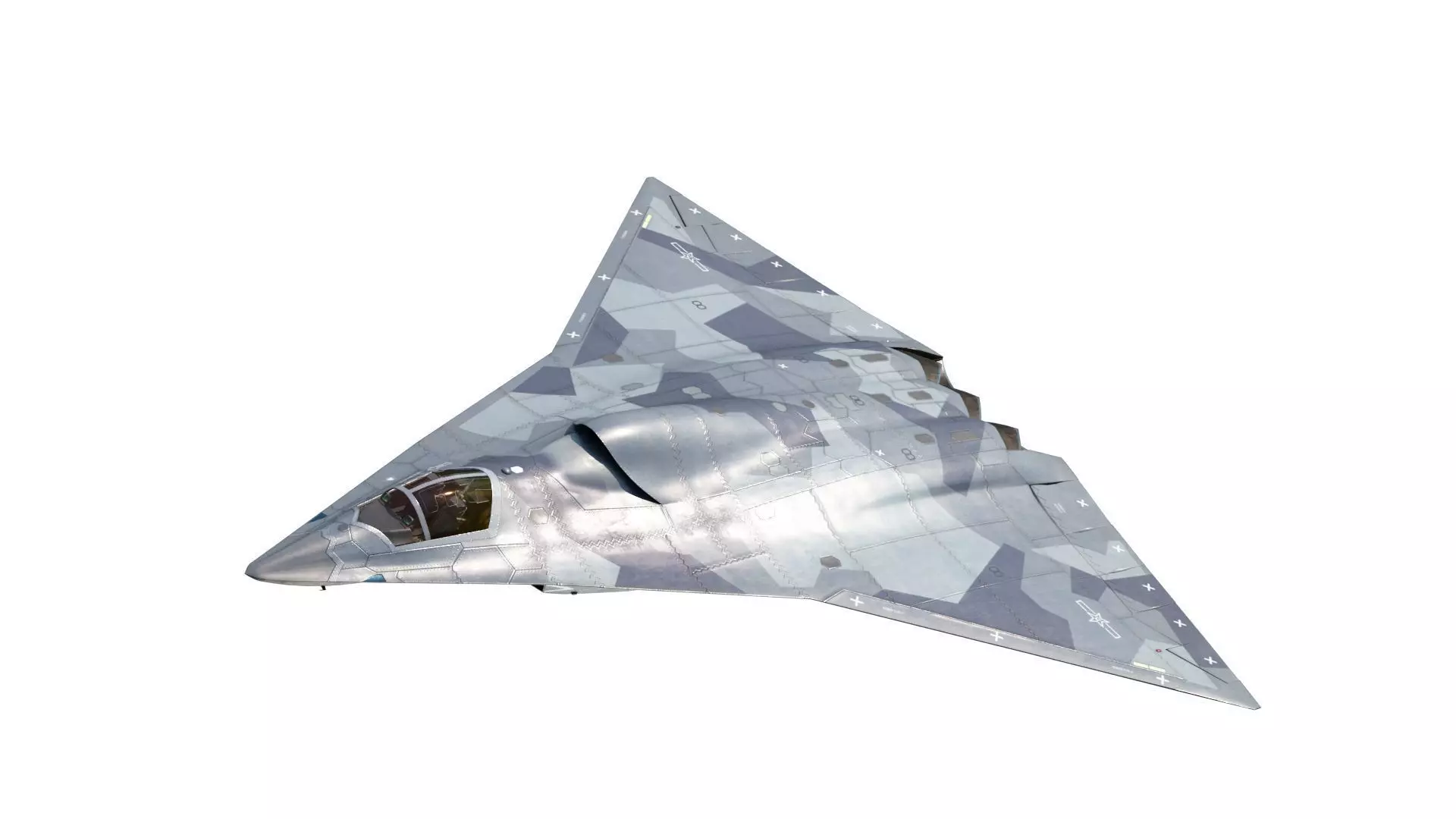 Chengdu J-36 J36 Sixth-Generation Stealth Fighter Jet 3D Model Low-poly 3D model_0