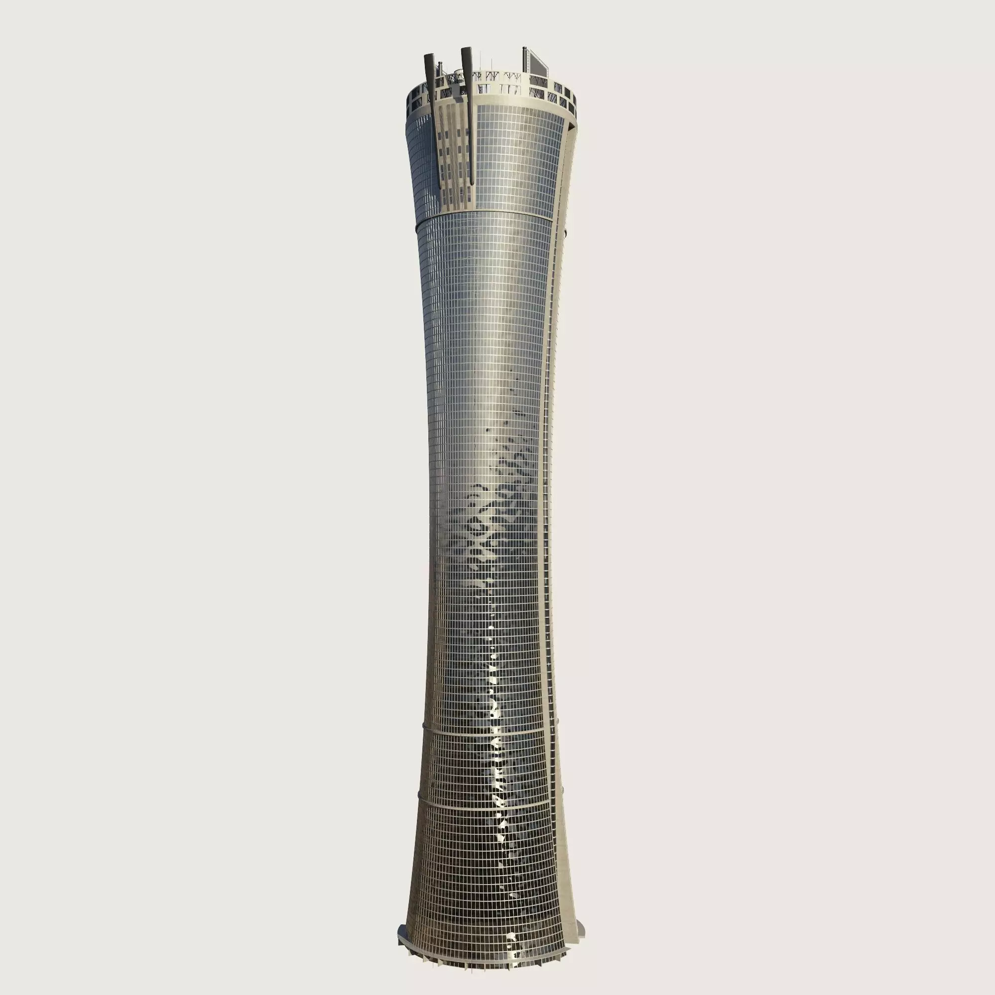 Building Skyscraper City Town Downtown Street Futuristic Utopia Low-poly 3D model_0