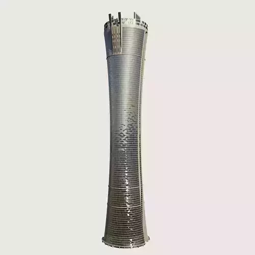 Building Skyscraper City Town Downtown Street Futuristic Utopia