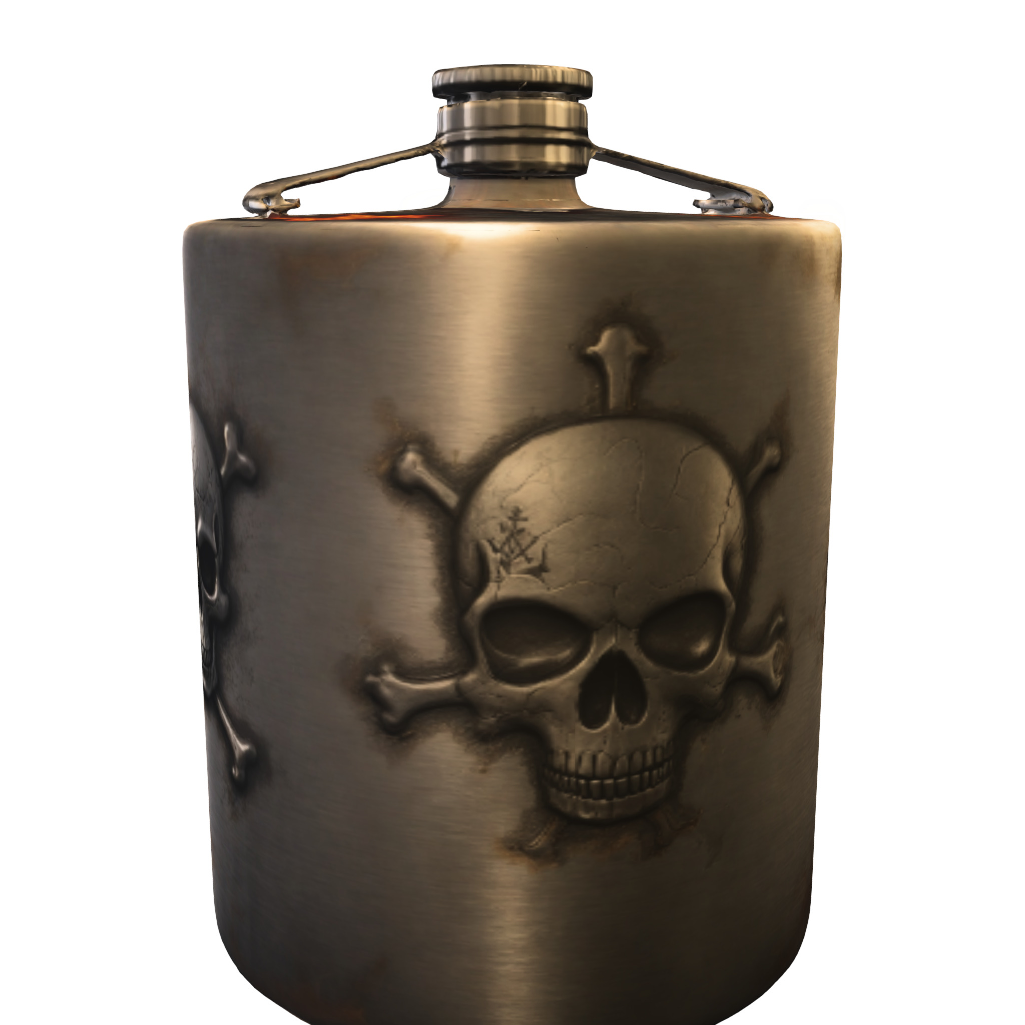 Skull Flask 3D model_2