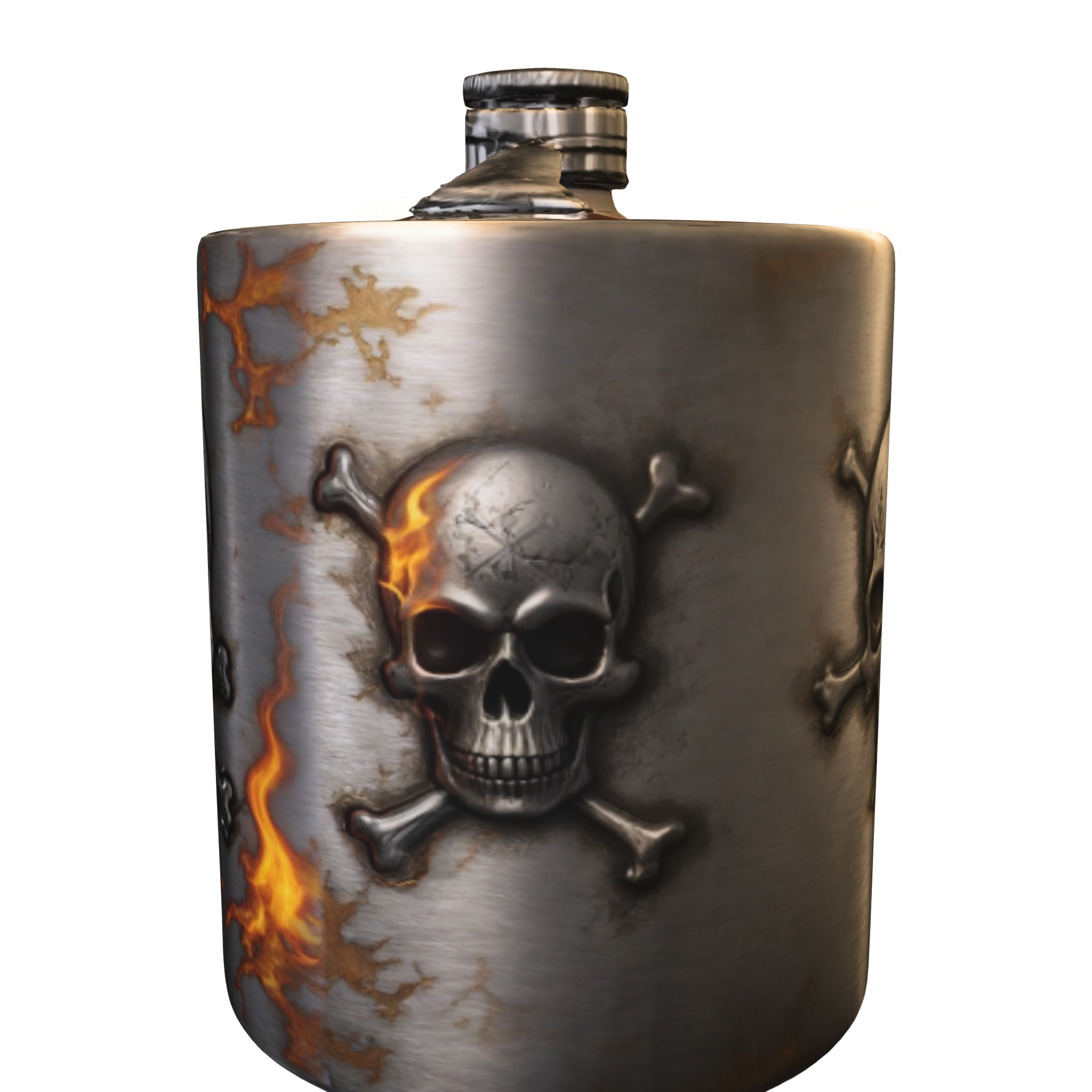 Skull Flask 3D model_1
