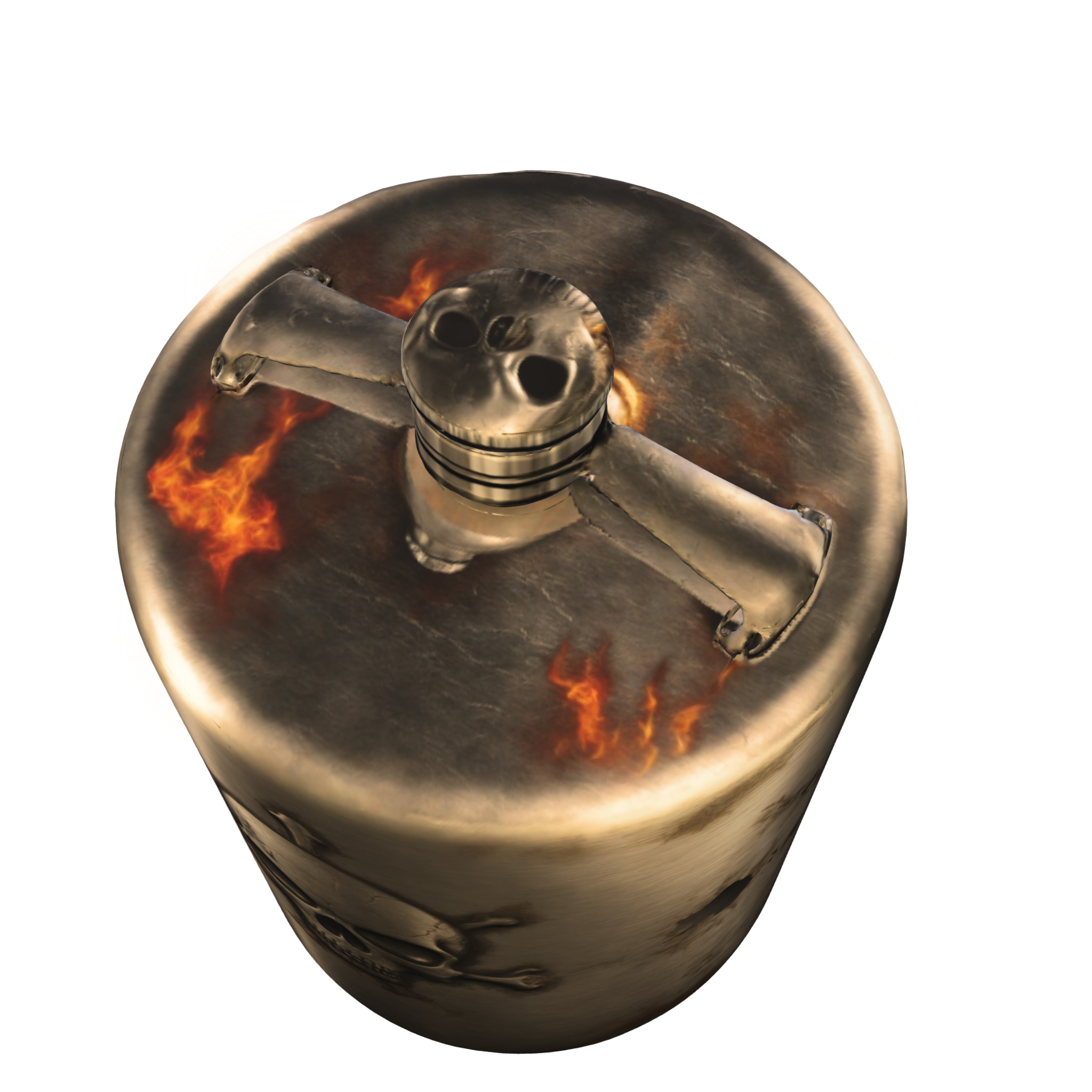 Skull Flask 3D model_3