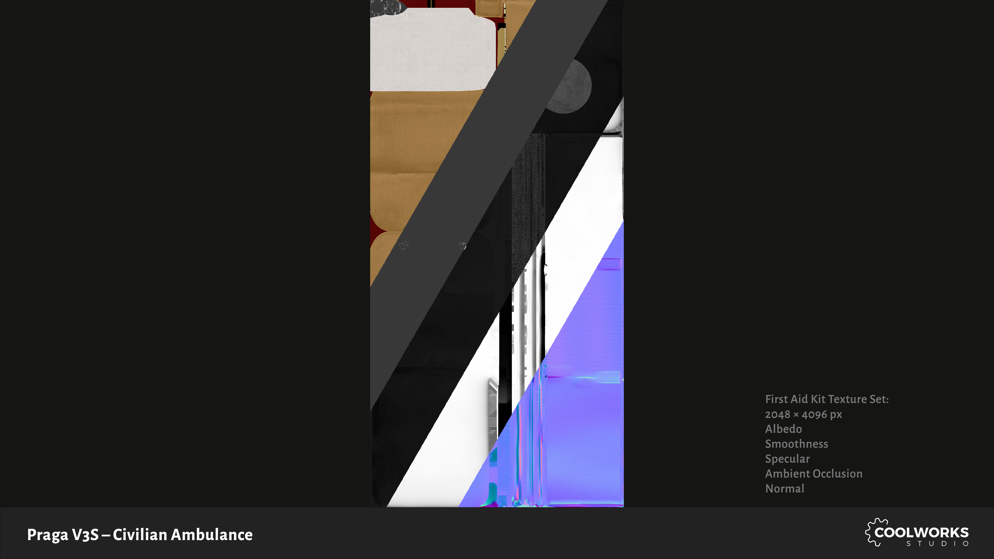 PV3S Truck Ambulance Set Low-poly 3D model_103