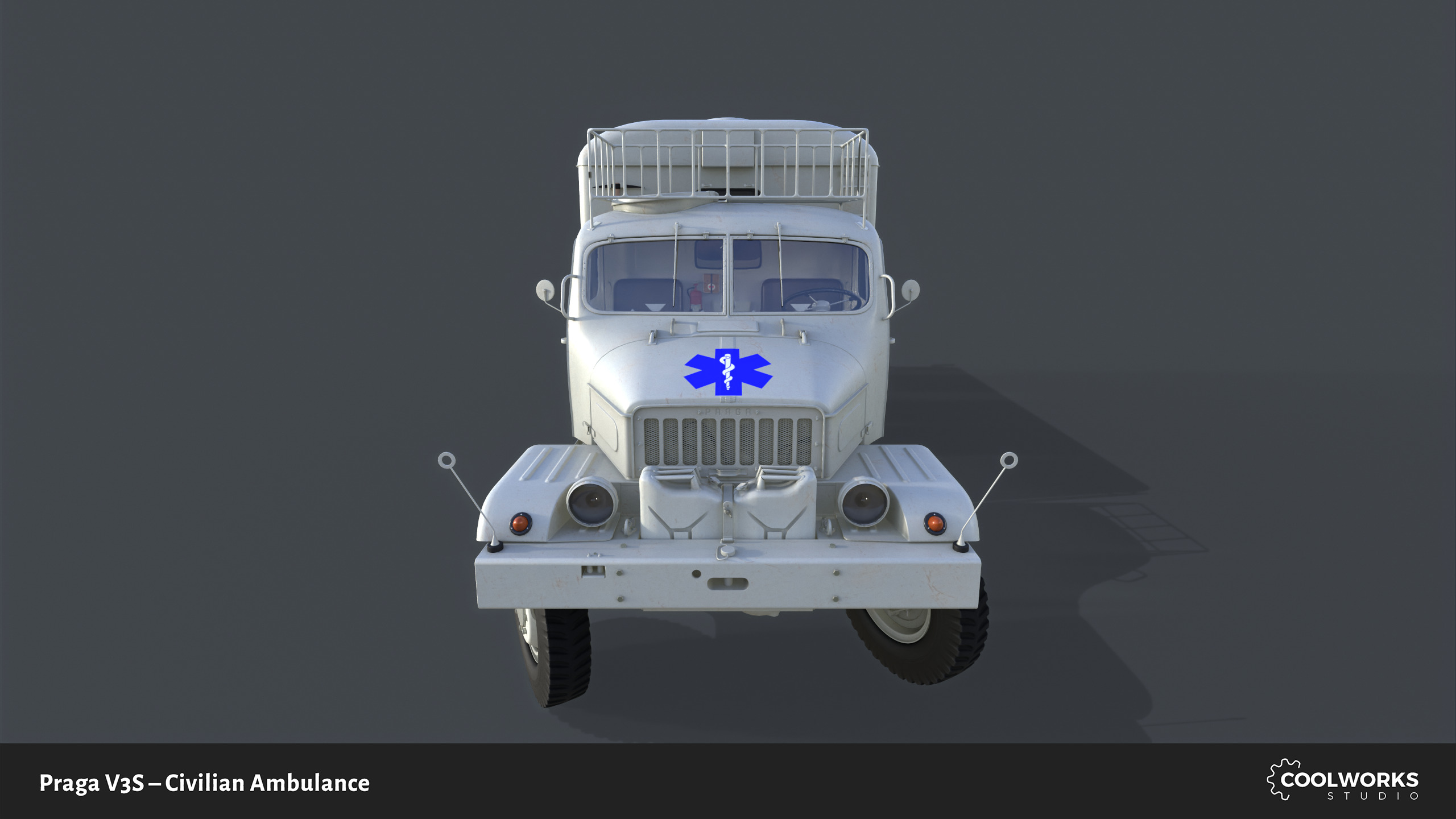 PV3S Truck Ambulance Set Low-poly 3D model_81
