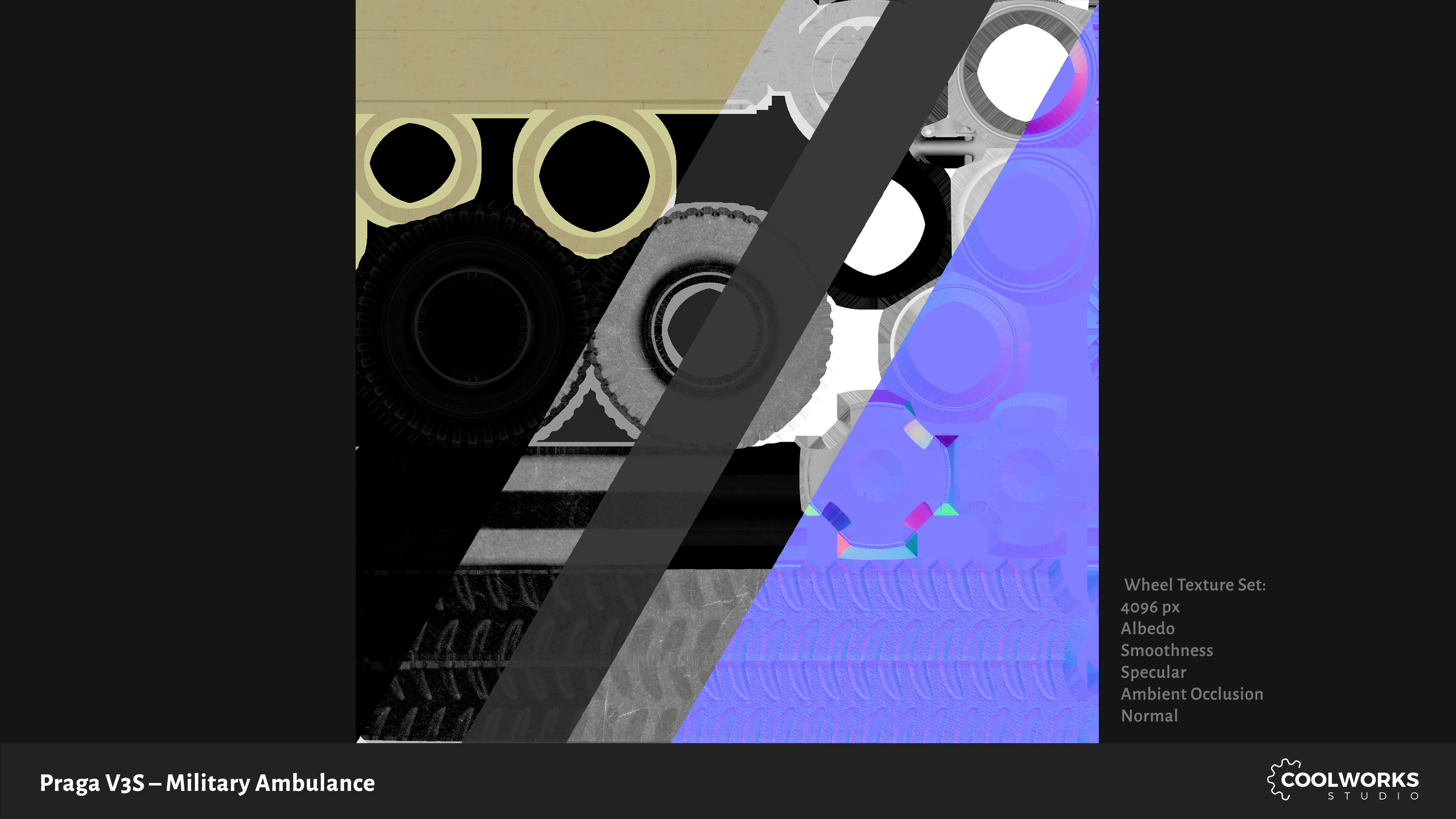 PV3S Truck Ambulance Set Low-poly 3D model_66