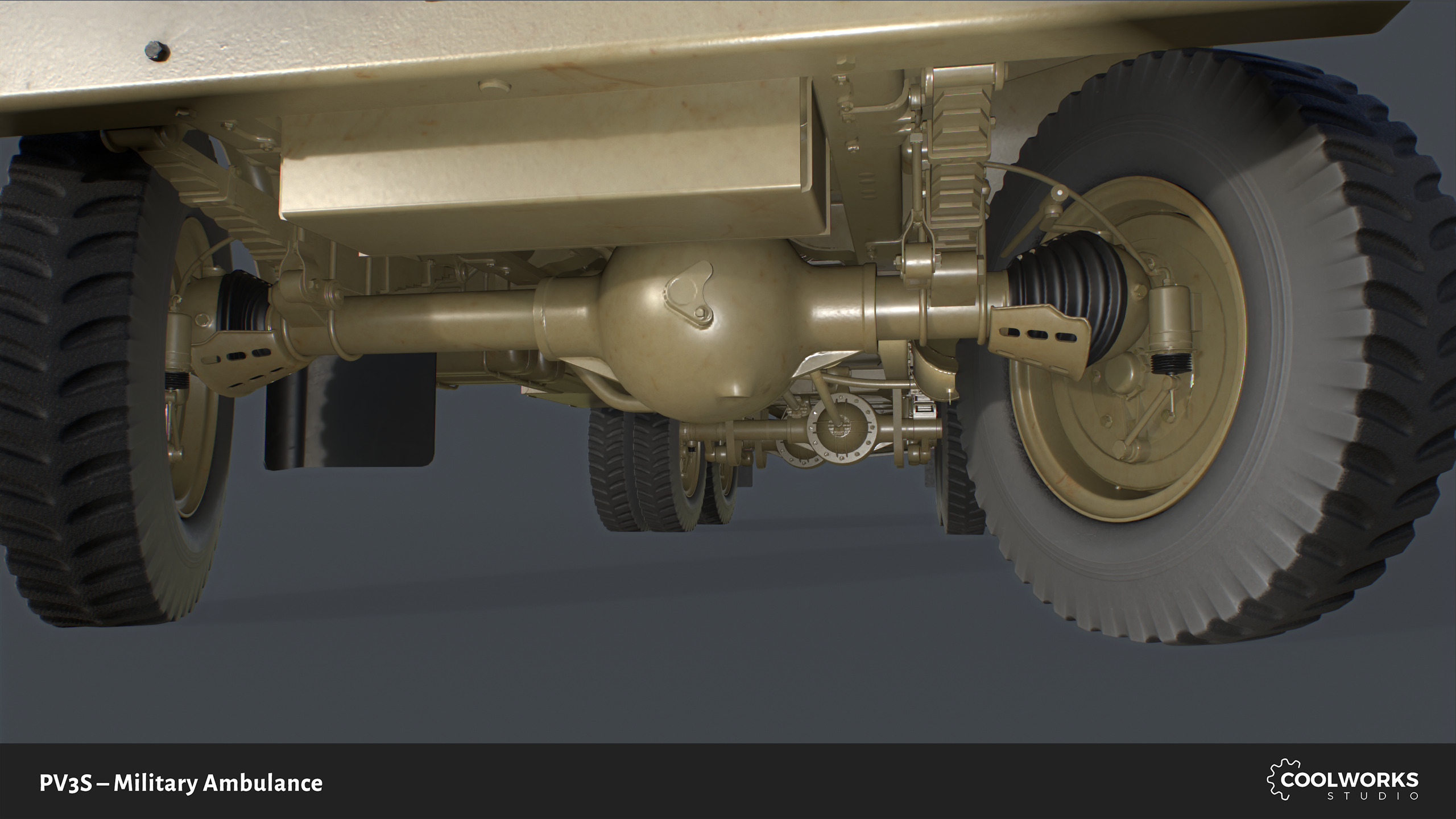 PV3S Truck Ambulance Set Low-poly 3D model_14