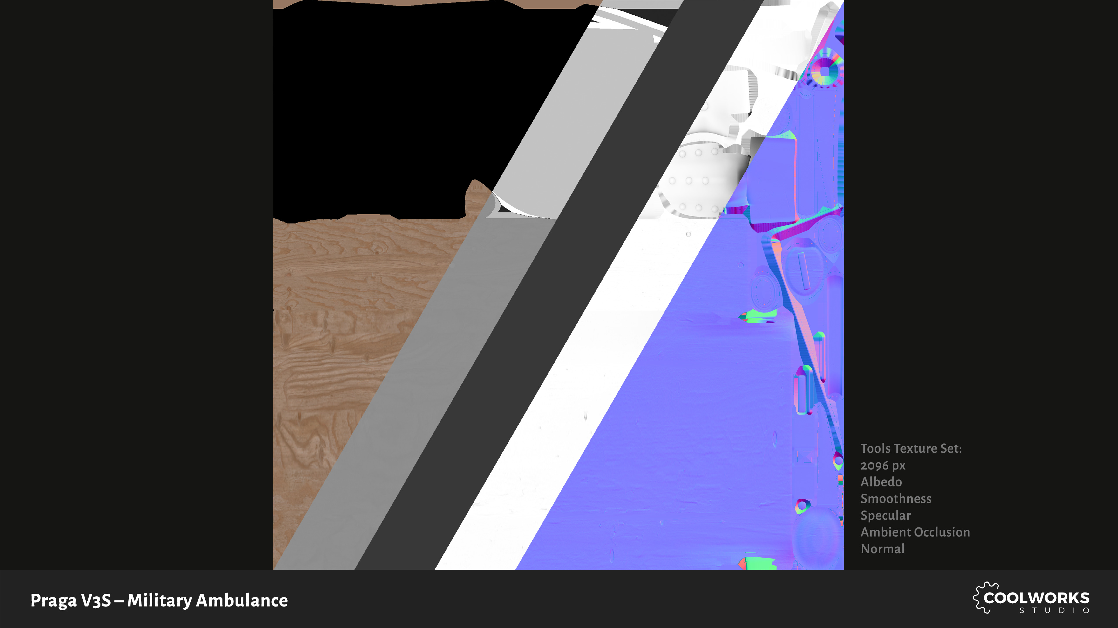 PV3S Truck Ambulance Set Low-poly 3D model_72