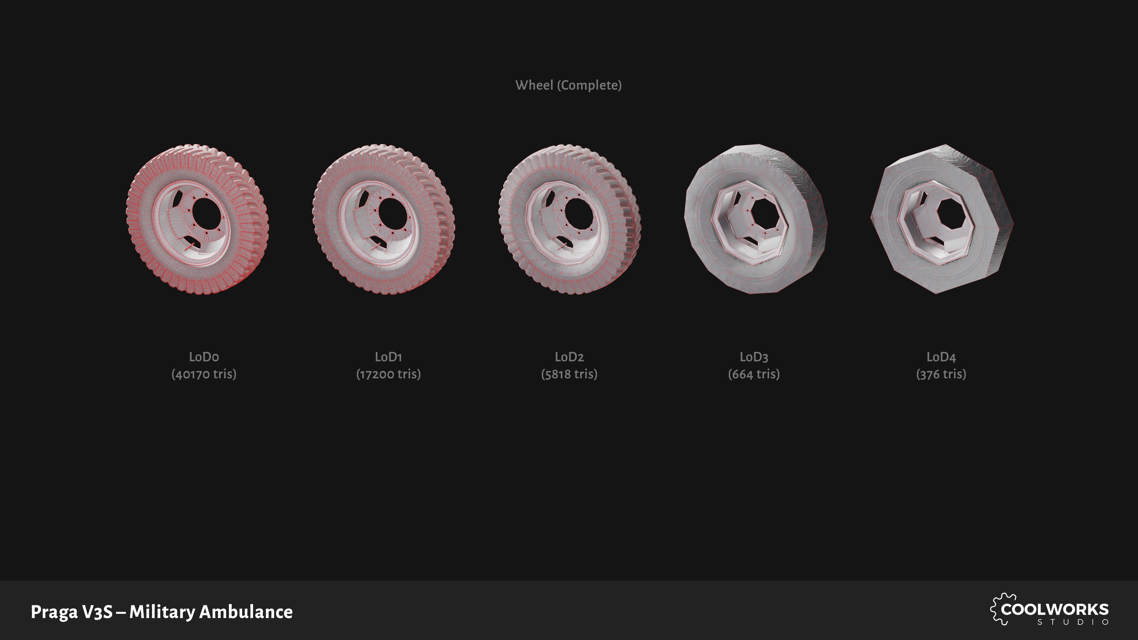 PV3S Truck Ambulance Set Low-poly 3D model_59