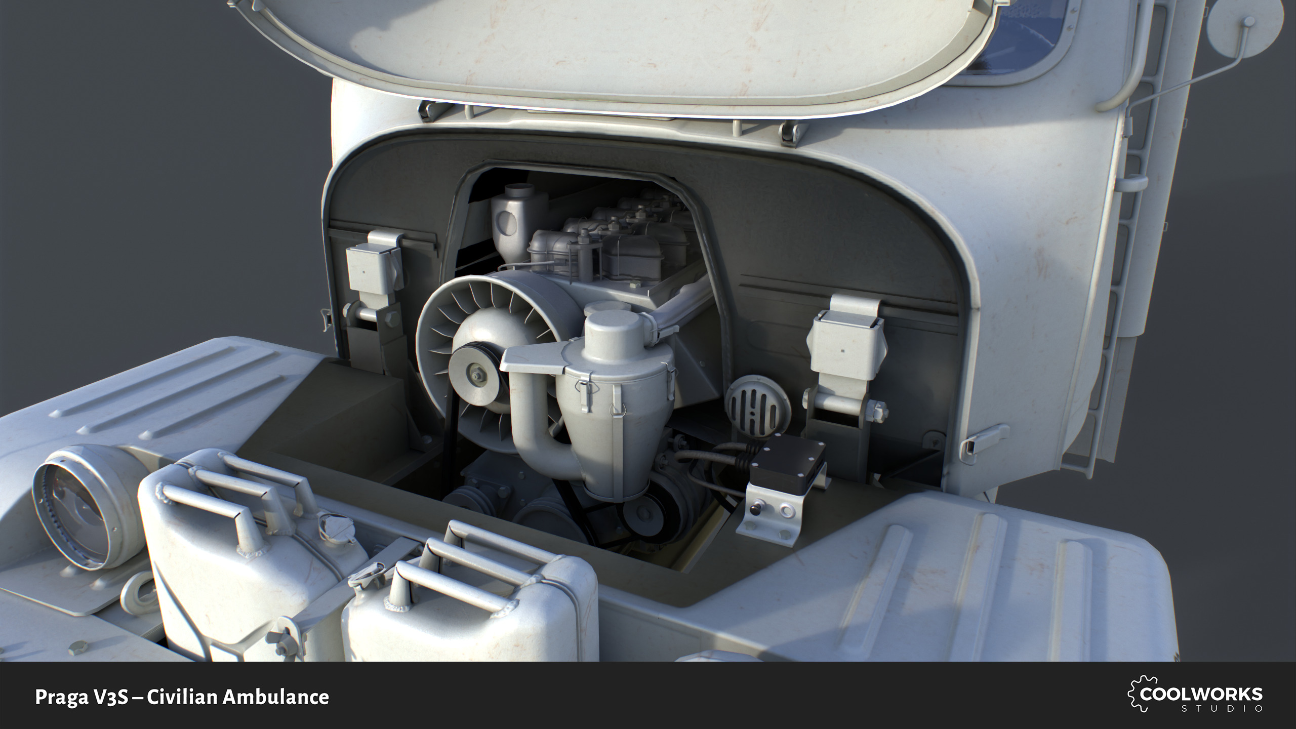 PV3S Truck Ambulance Set Low-poly 3D model_82