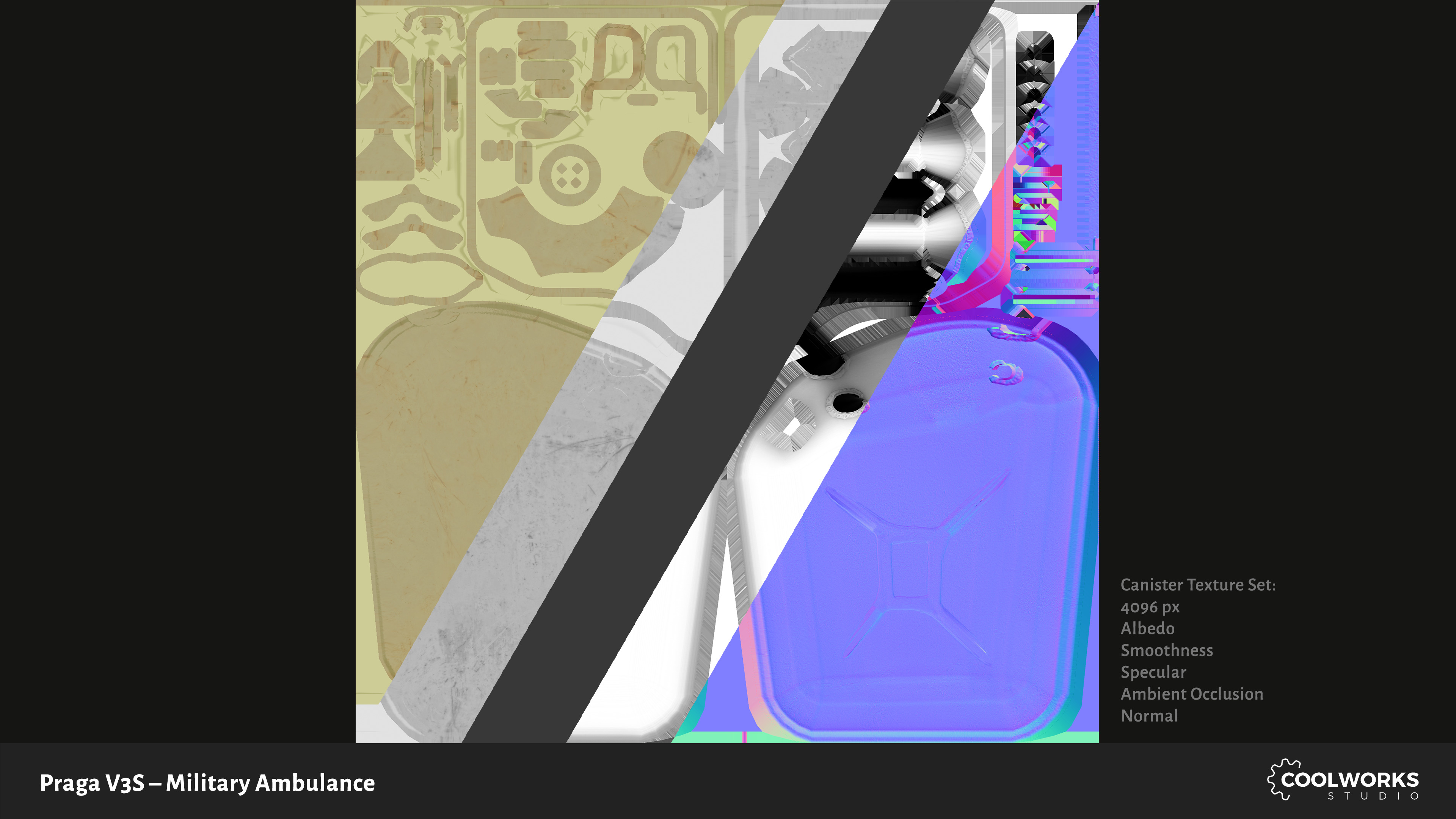 PV3S Truck Ambulance Set Low-poly 3D model_70