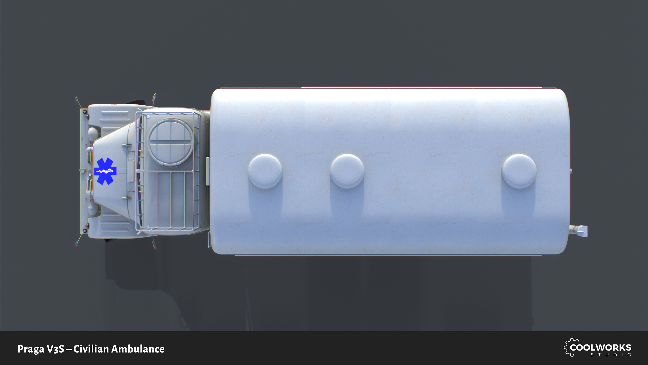 PV3S Truck Ambulance Set Low-poly 3D model_73