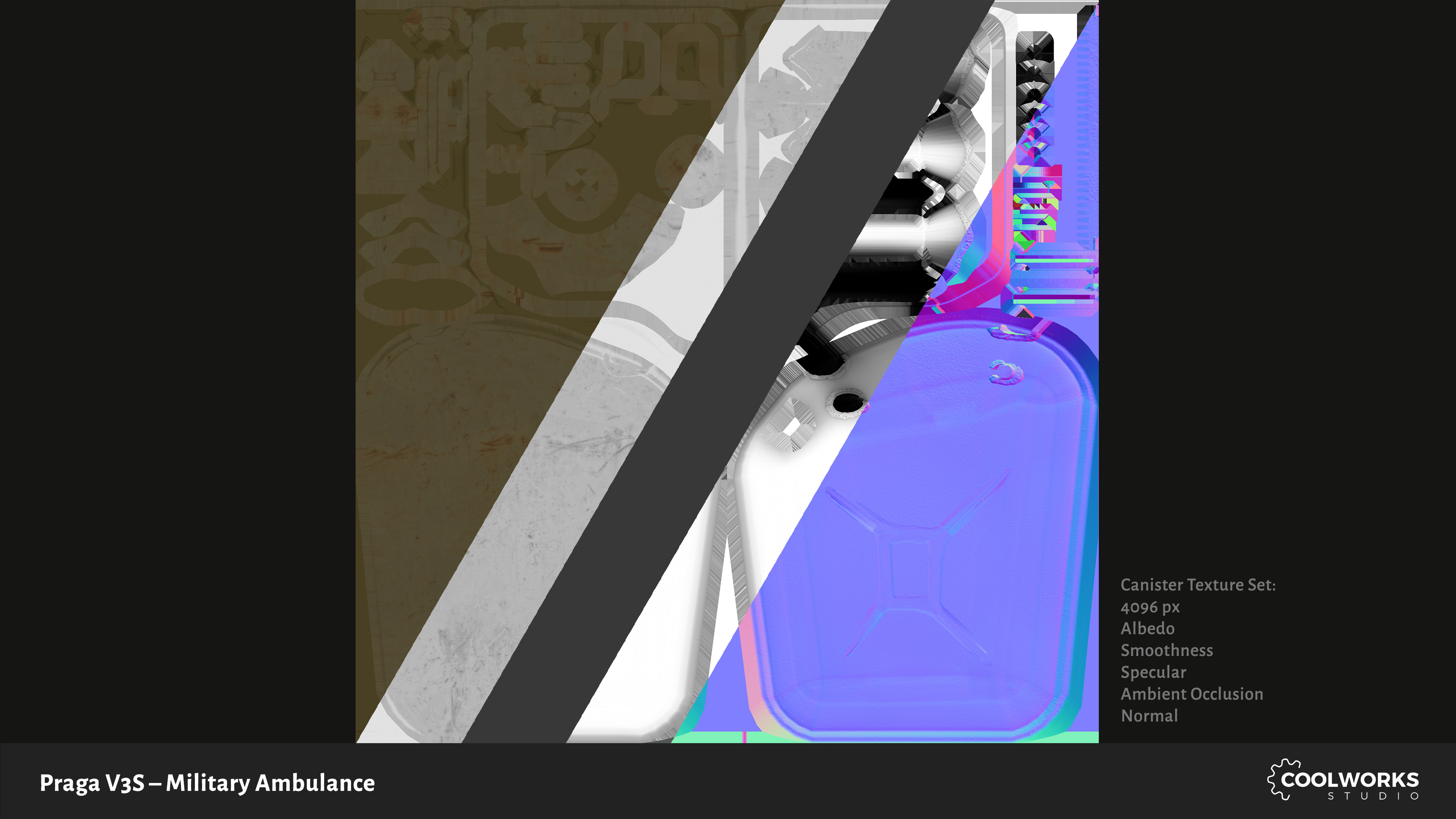 PV3S Truck Ambulance Set Low-poly 3D model_33