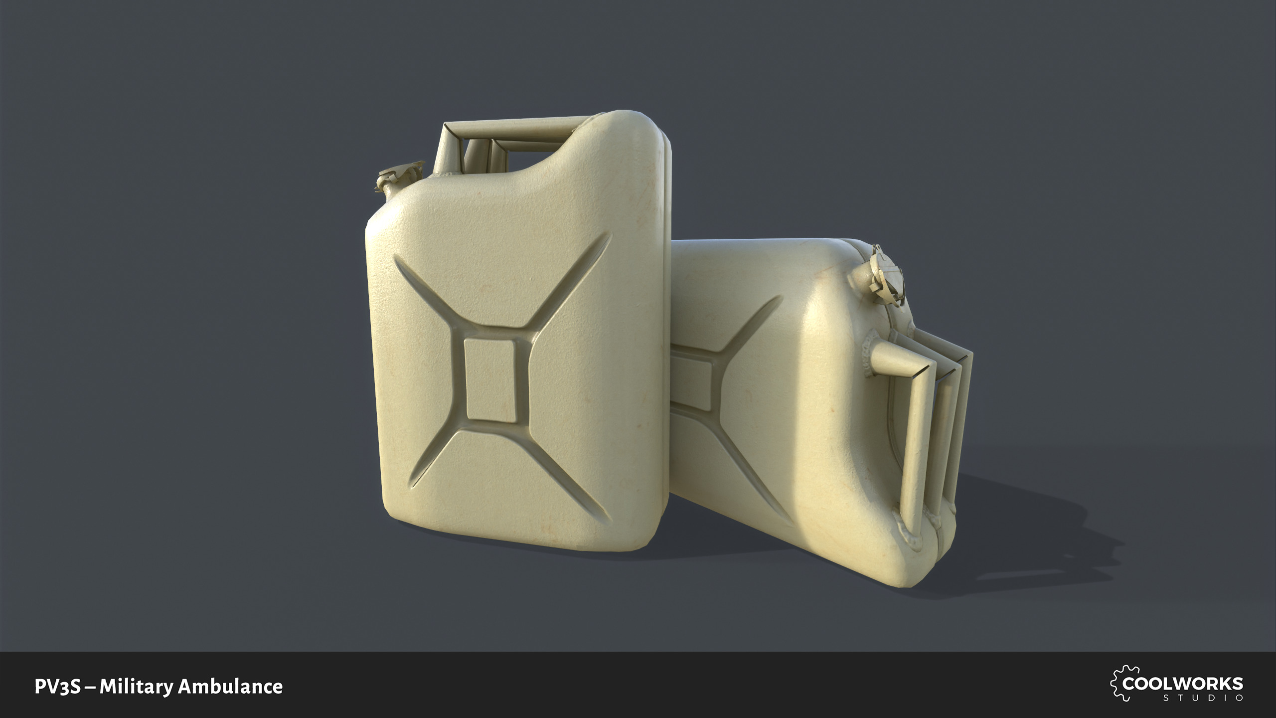 PV3S Truck Ambulance Set Low-poly 3D model_52