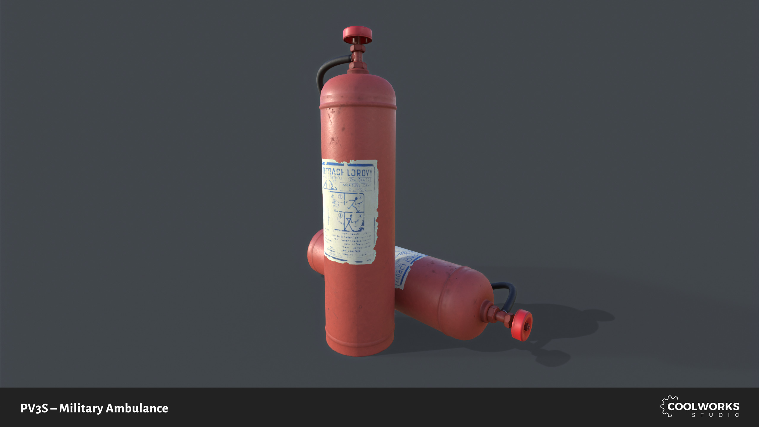 PV3S Truck Ambulance Set Low-poly 3D model_51